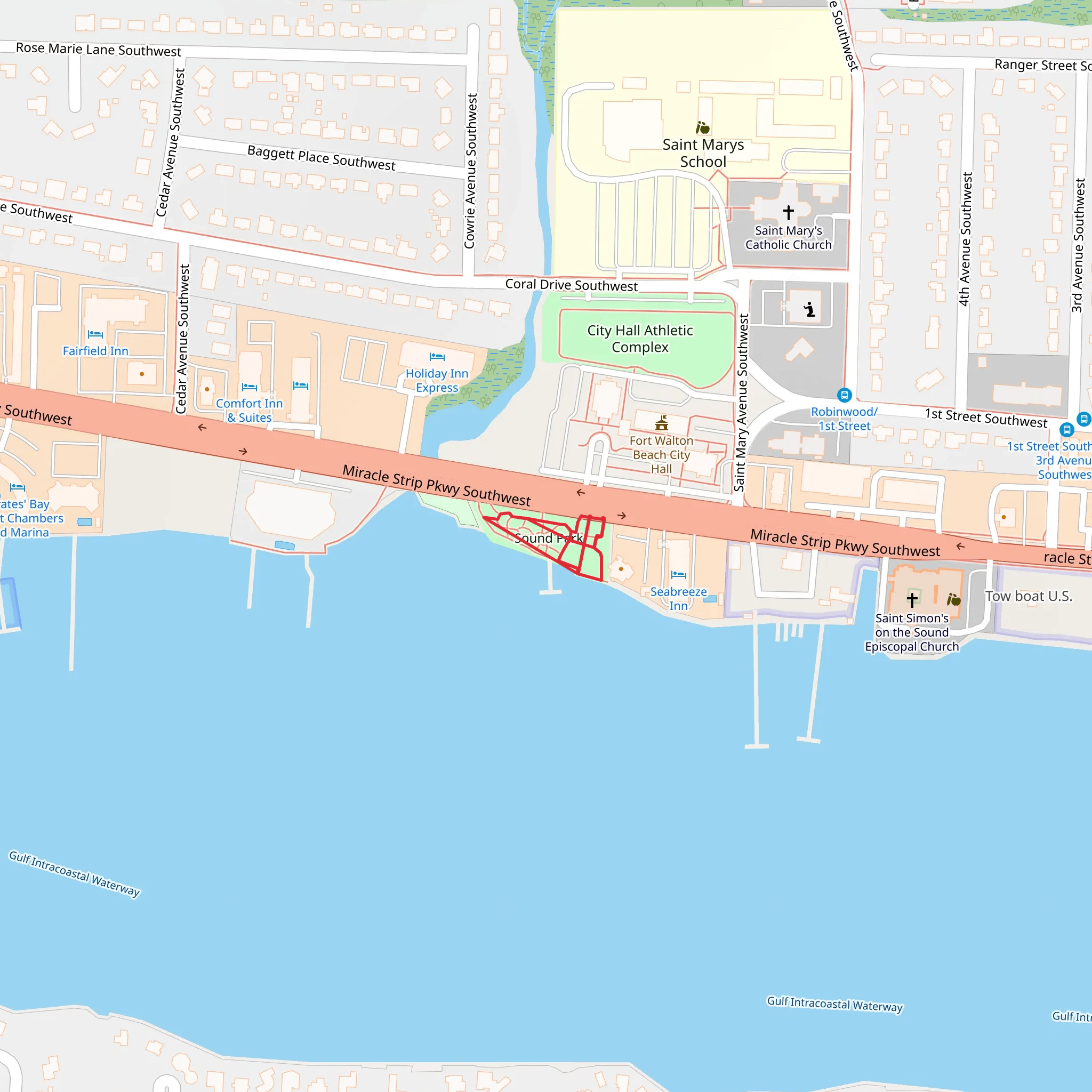 Sound Park Loop mobile static map