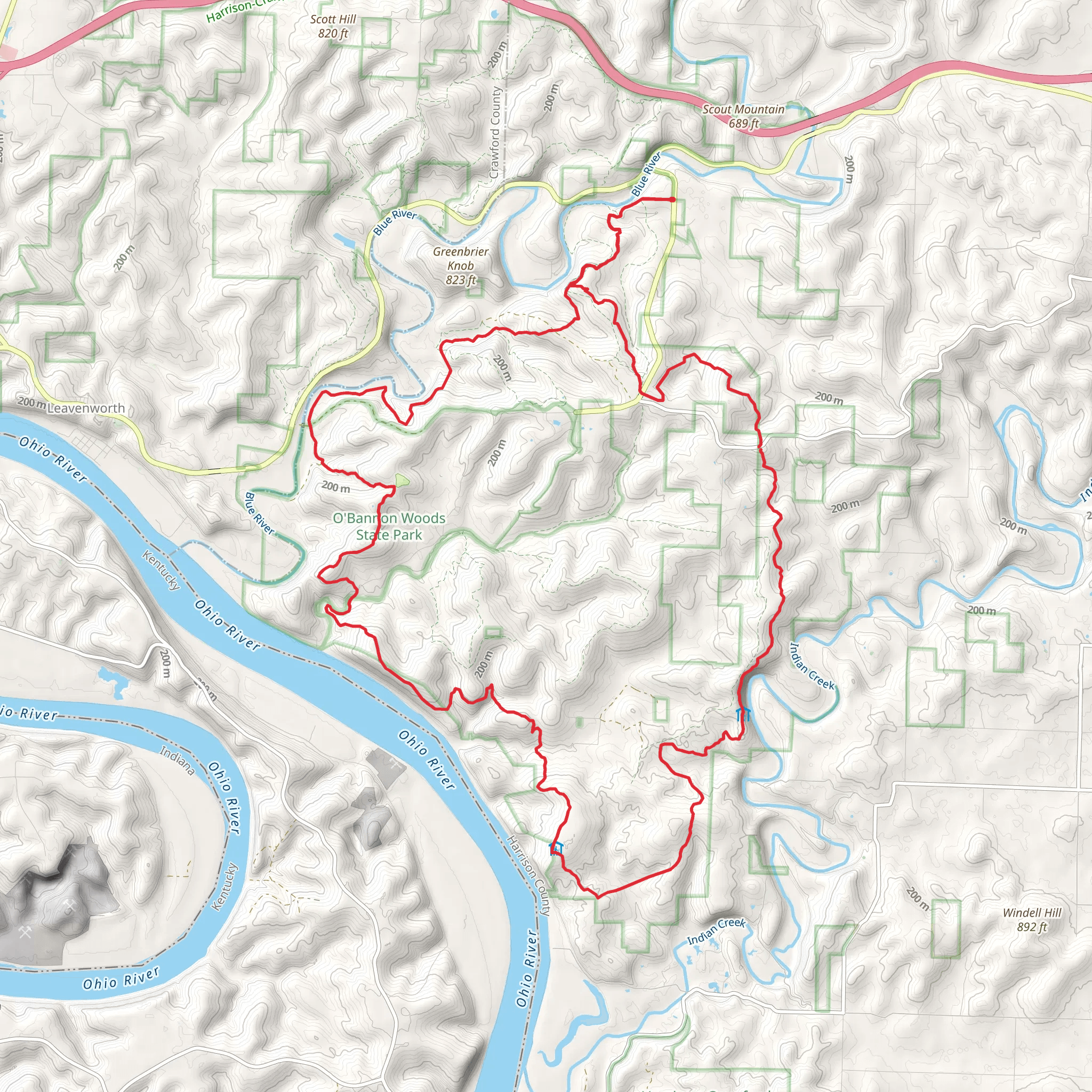 Adventure Hiking Trail mobile static map