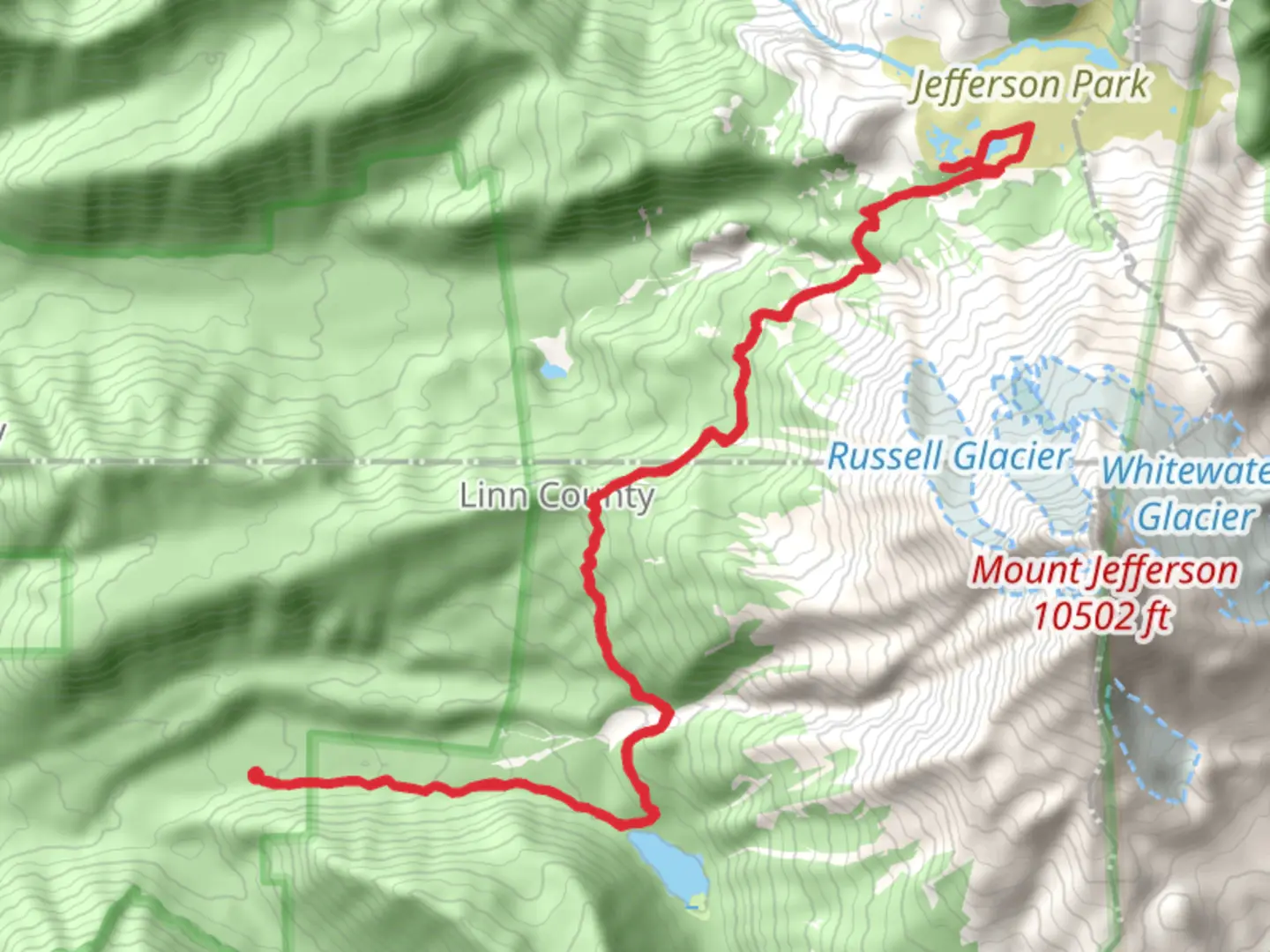An image depicting the trail Bays Lake and Scout Lake via PCT and its surrounding area.
