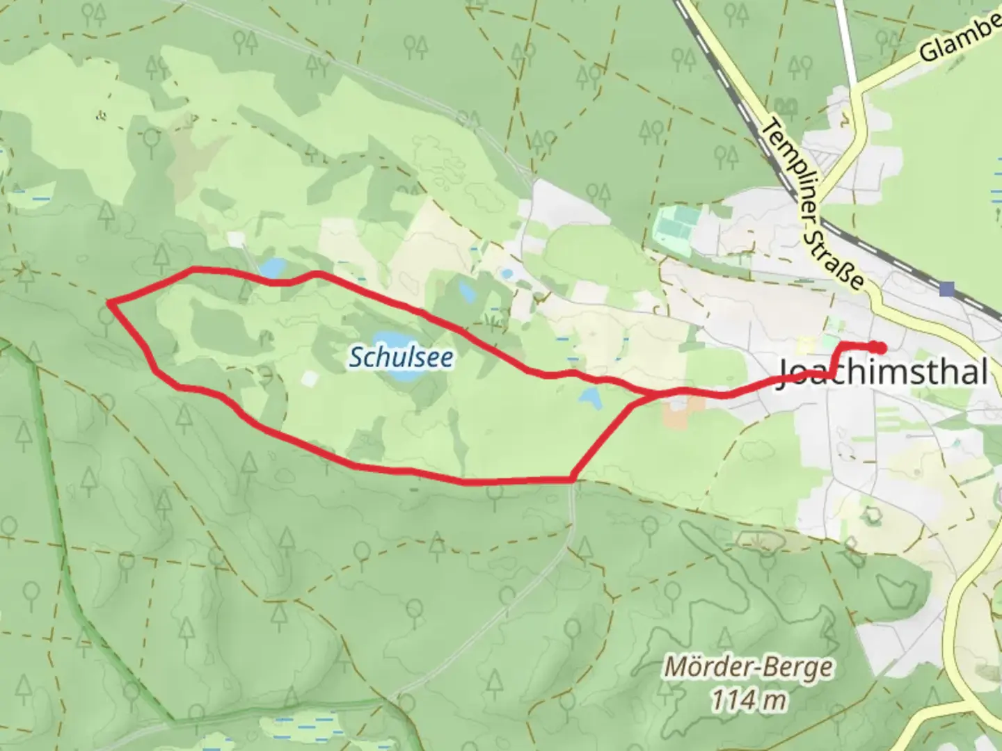 An image depicting the trail Rundweg Schulsee and its surrounding area.