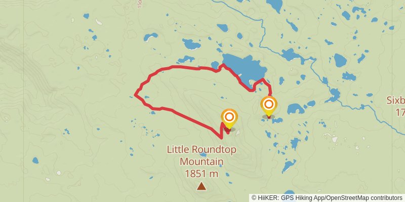 Mini Lake Area spur 1 Map