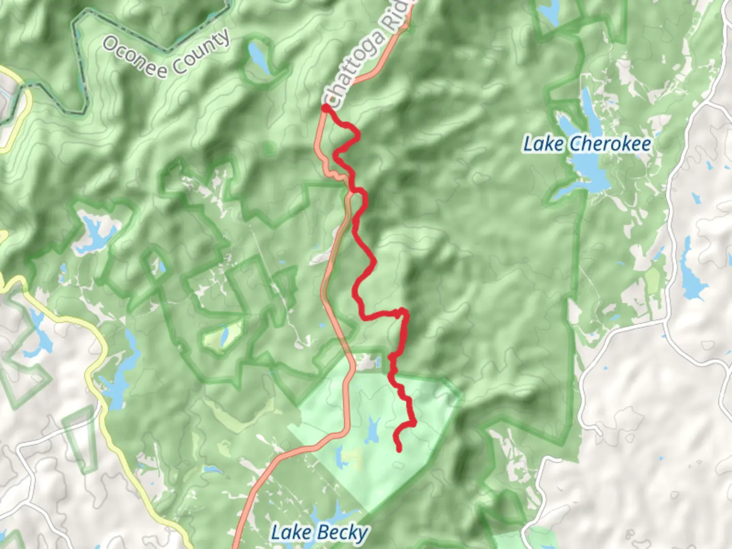 An image depicting the trail Foothills Trail - Morton Mountain and its surrounding area.