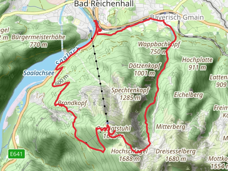 Predigtstuhl and Wappbach via AV Weg