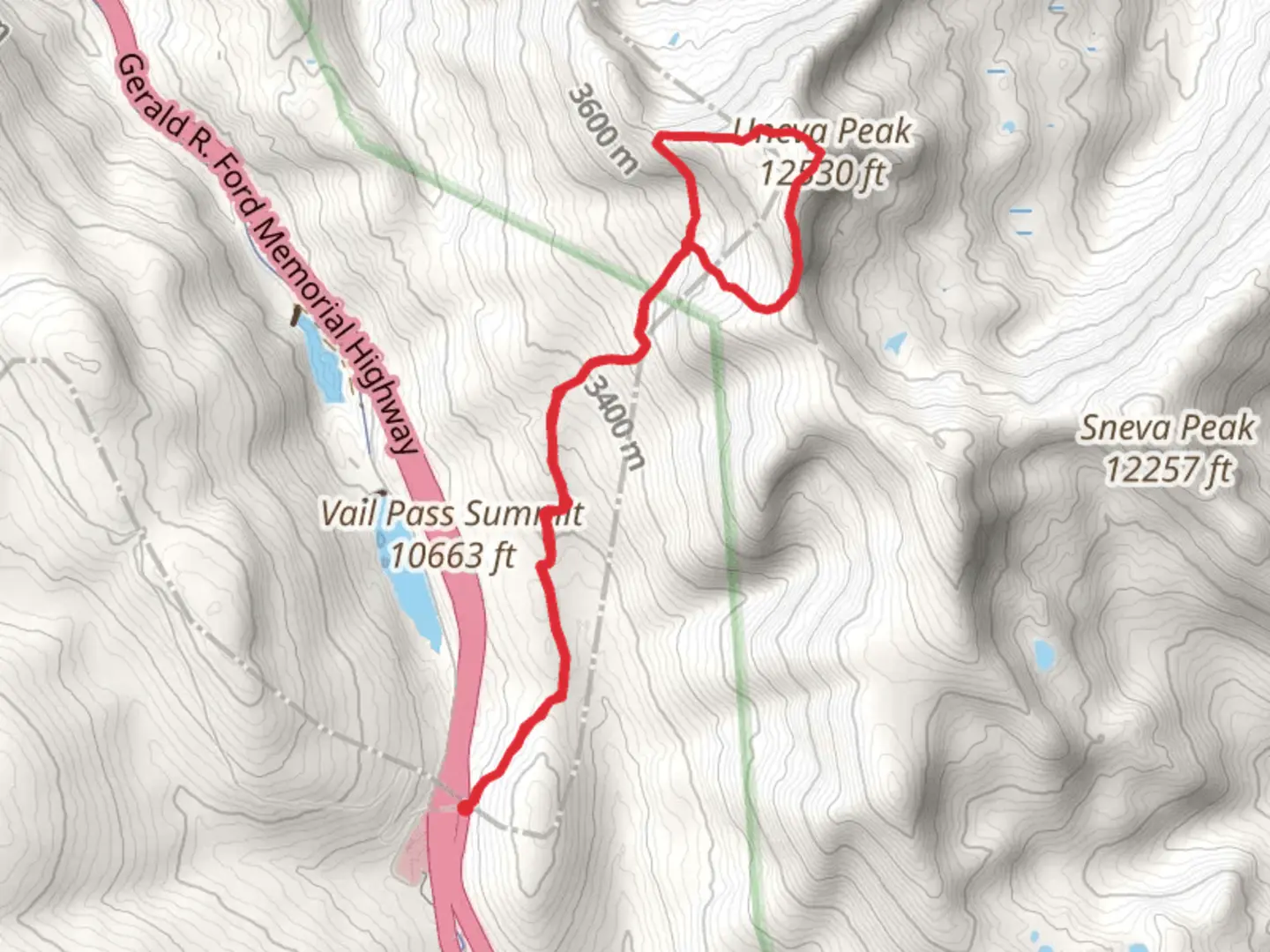 An image depicting the trail Uneva Peak via Corral Creek Trail and its surrounding area.