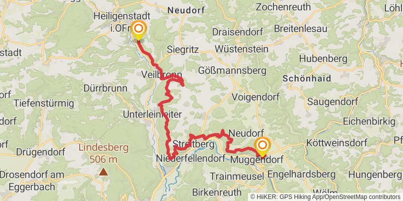 Frankenweg stage 11 Map