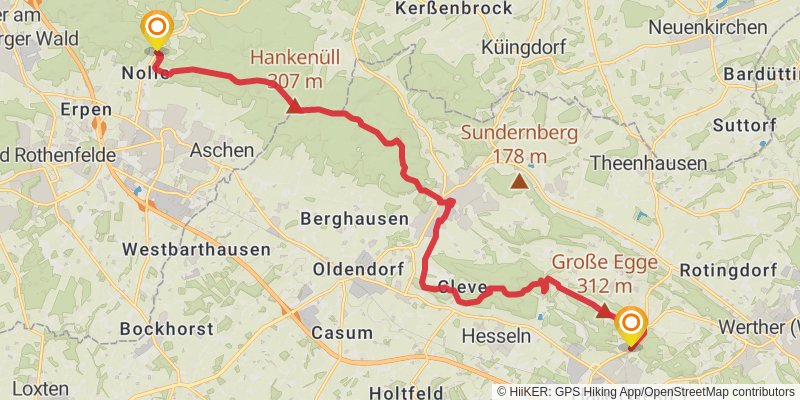 Hermannsweg stage 5 Map