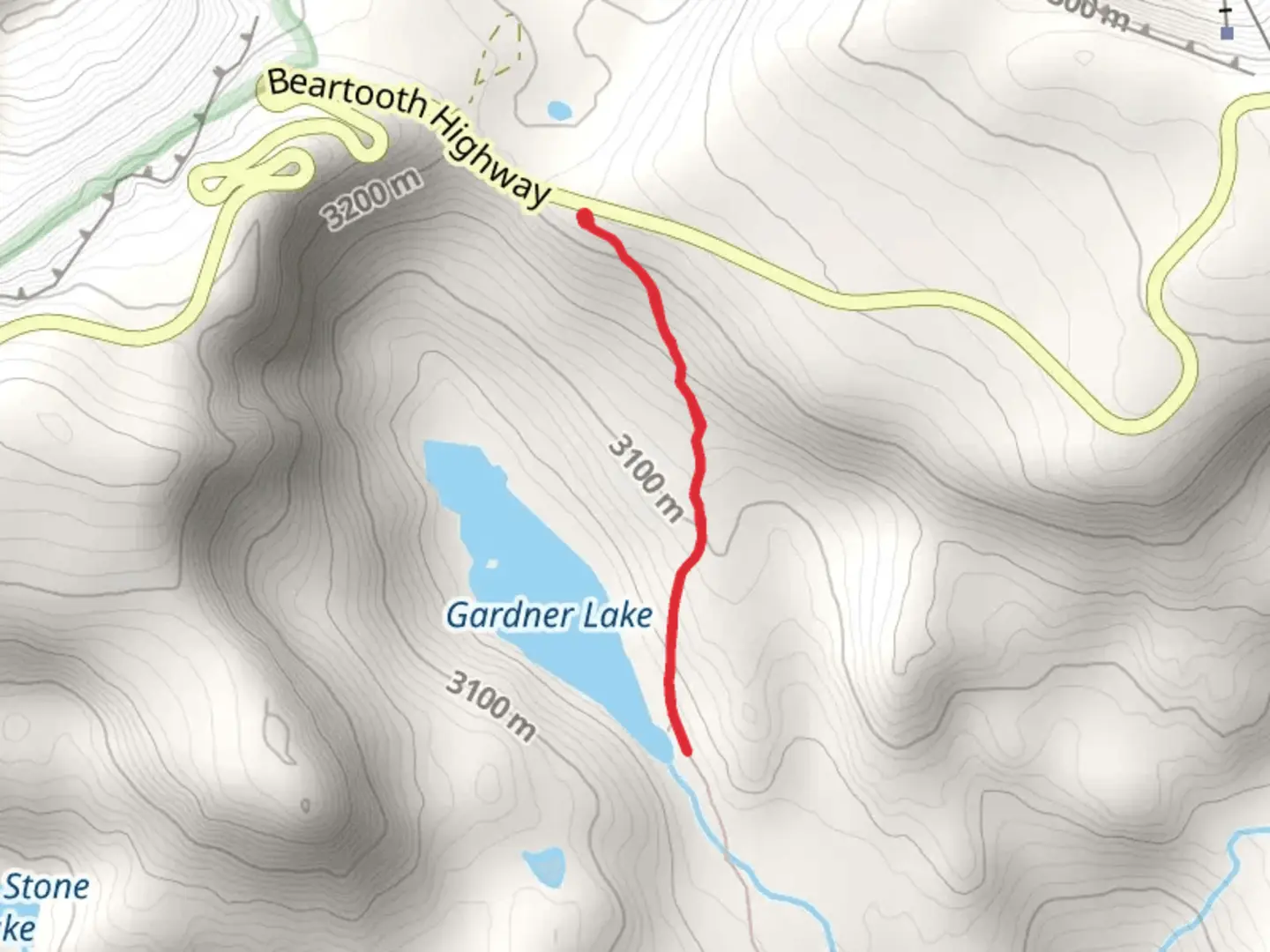 An image depicting the trail Gardner lake - Beartooth - Little Rock Creek Trail and its surrounding area.