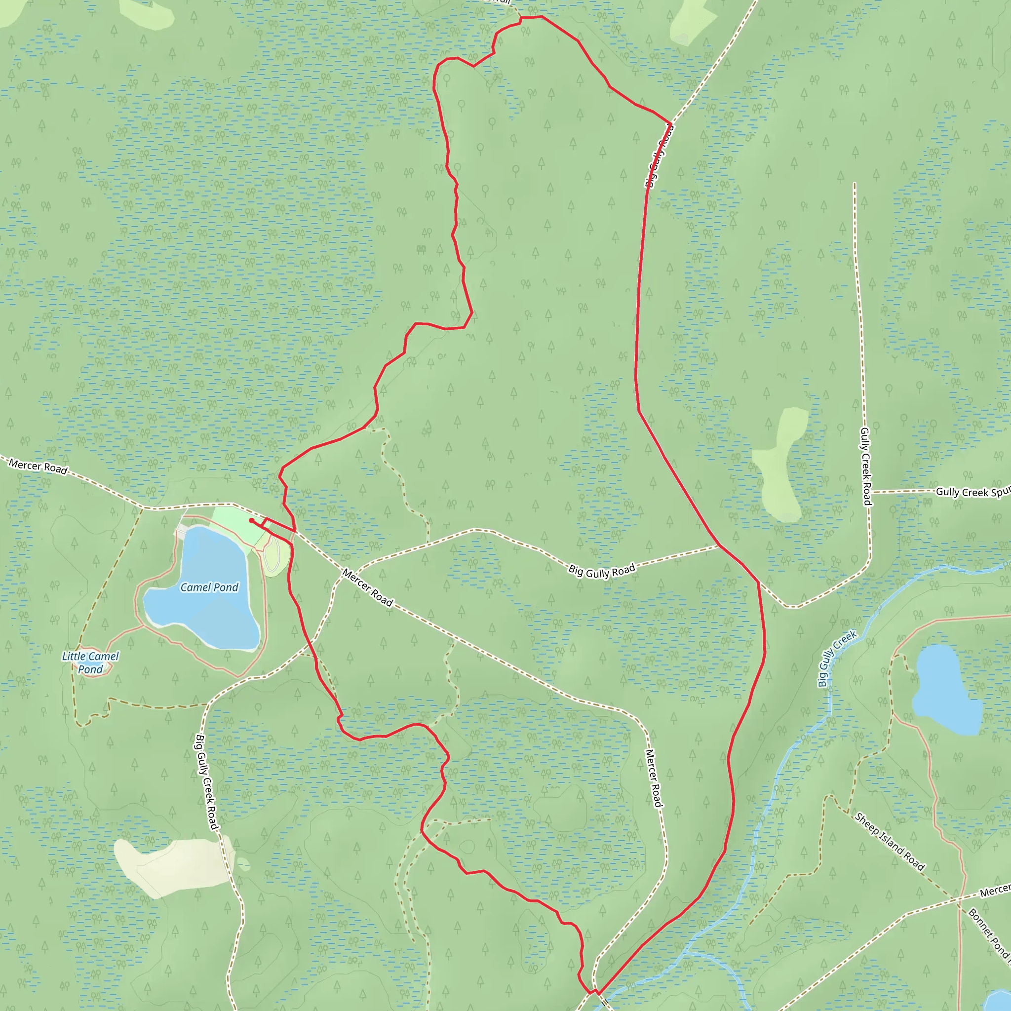 Florida and Trail of Lakes Loop Trail mobile static map