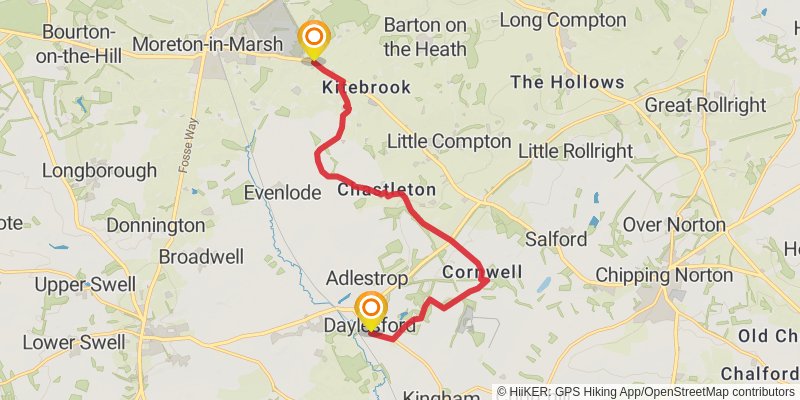 Seven Shires Way stage 19 Map