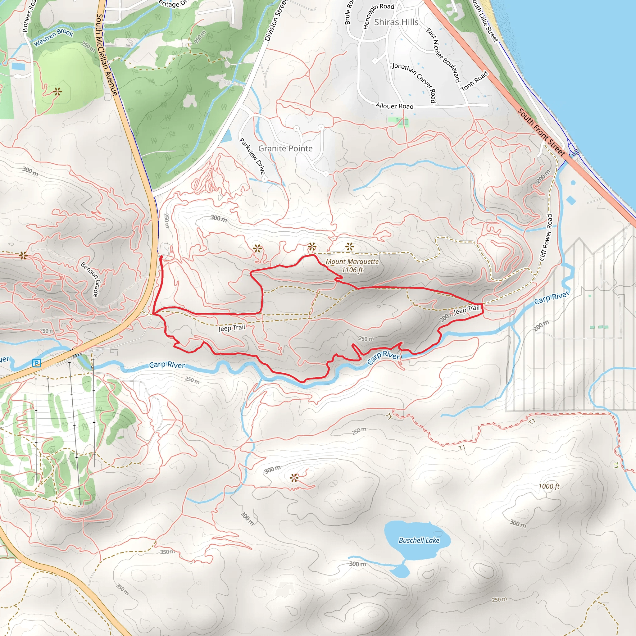 Gorge-ous and Southern Cross Loop mobile static map
