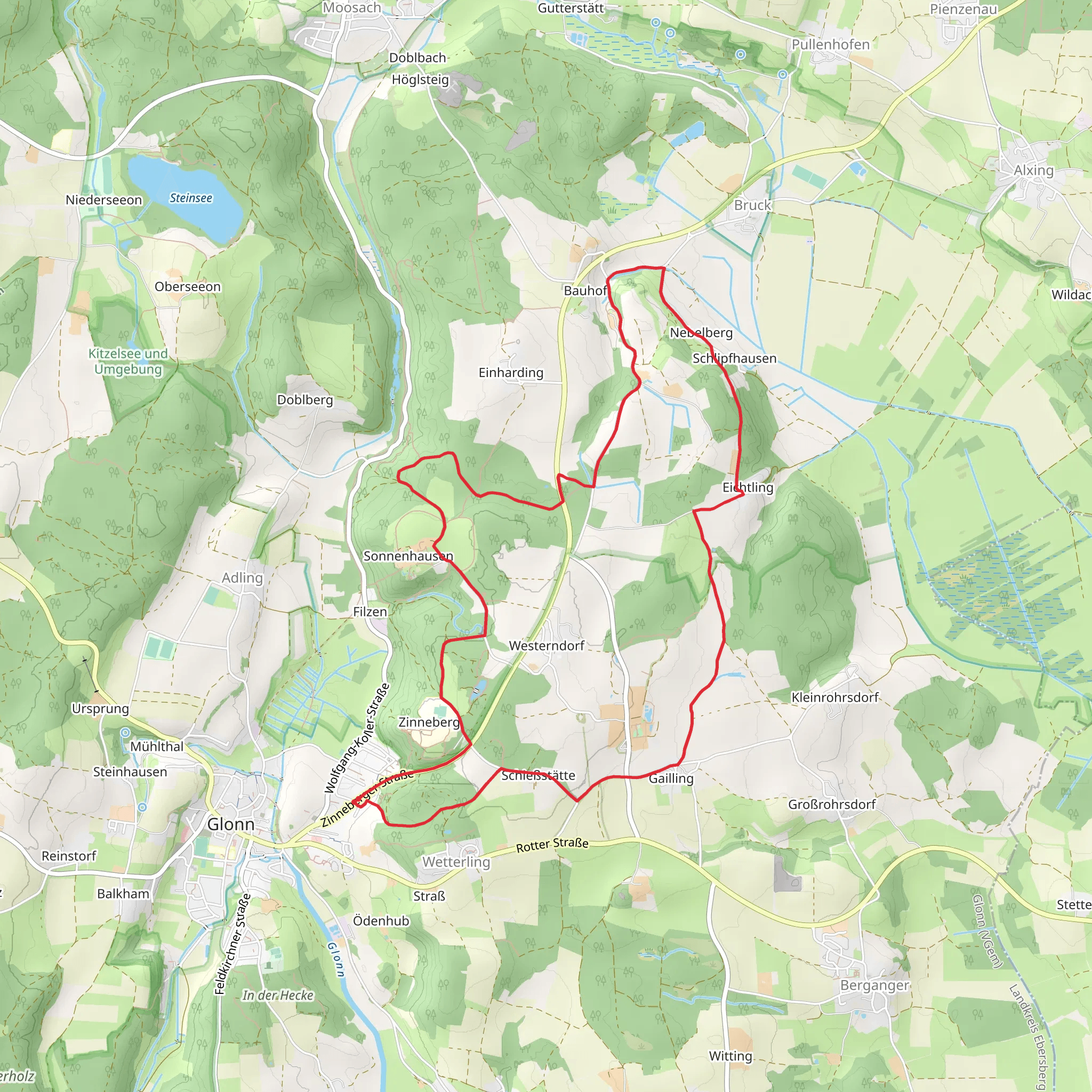Wanderweg 5 Glonn Loop mobile static map