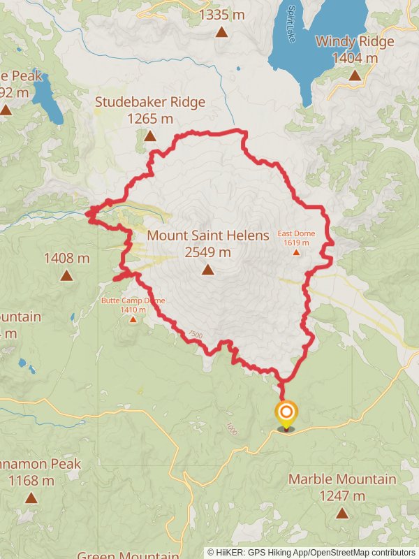 Loowit Trail mobile static map