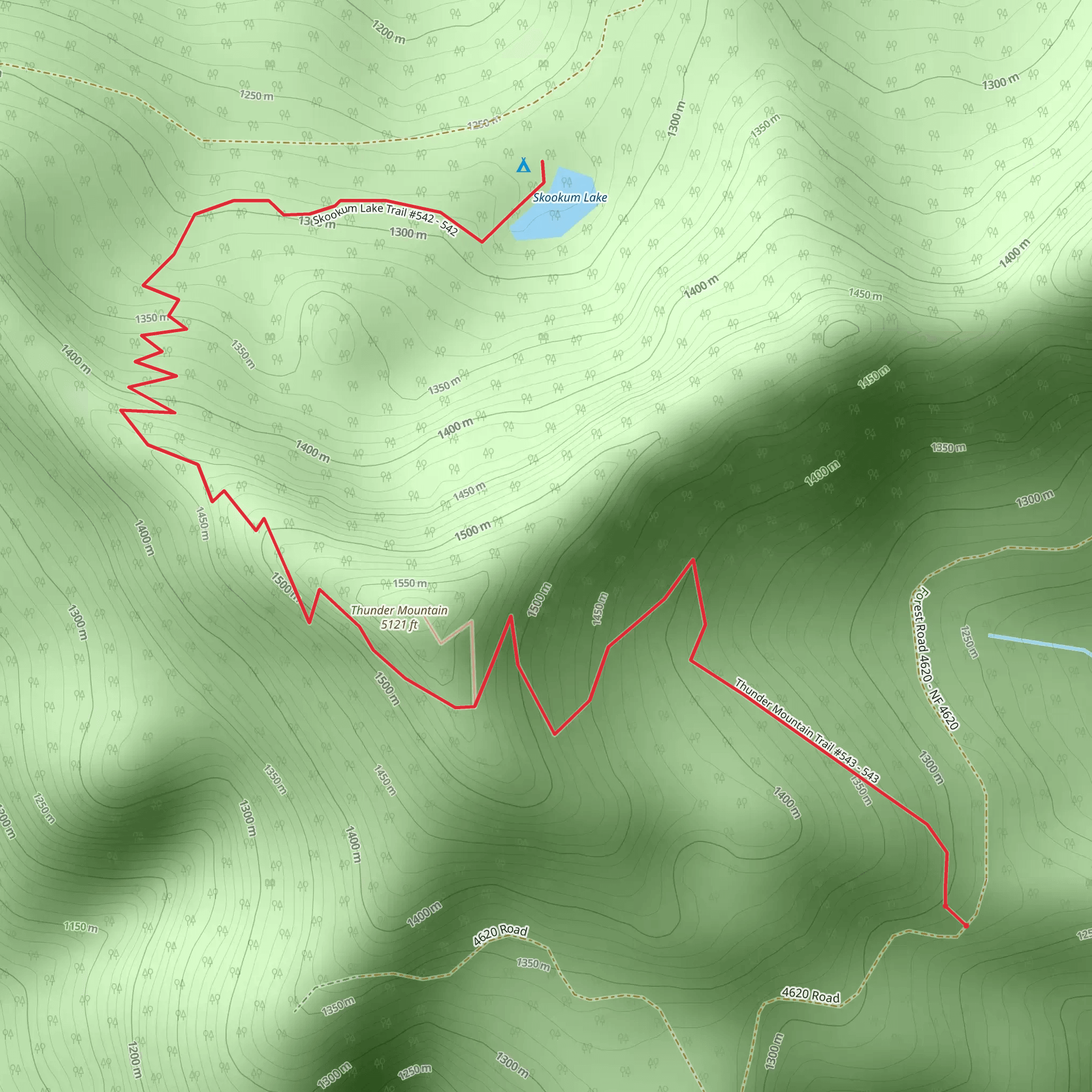 Skookum Lake Trail mobile static map