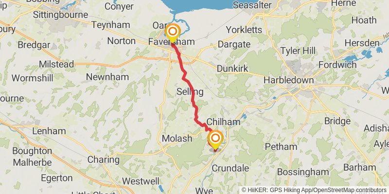 King Ethelbert's Loop from Faversham stage 7 Map