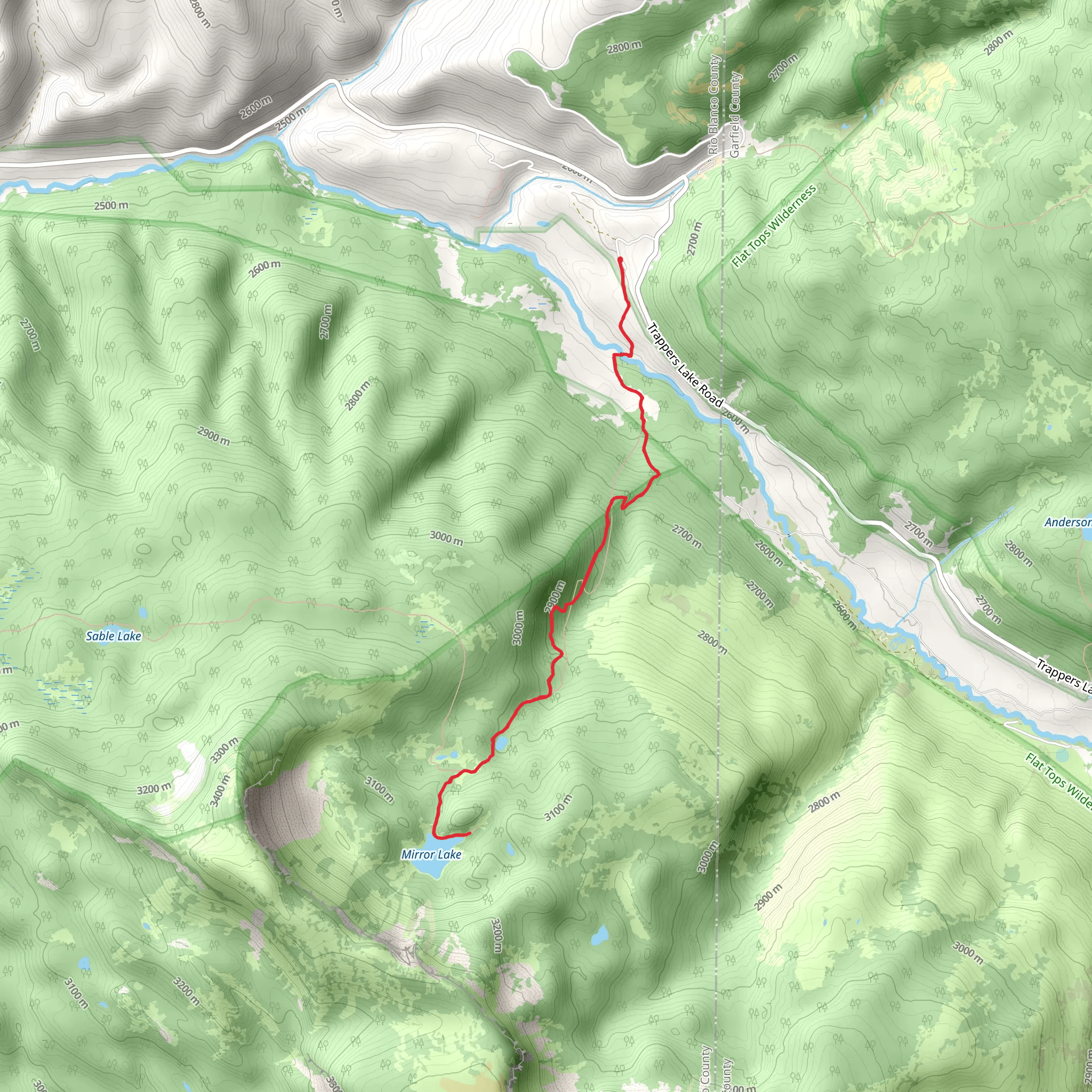 Mirror Lake Trail mobile static map