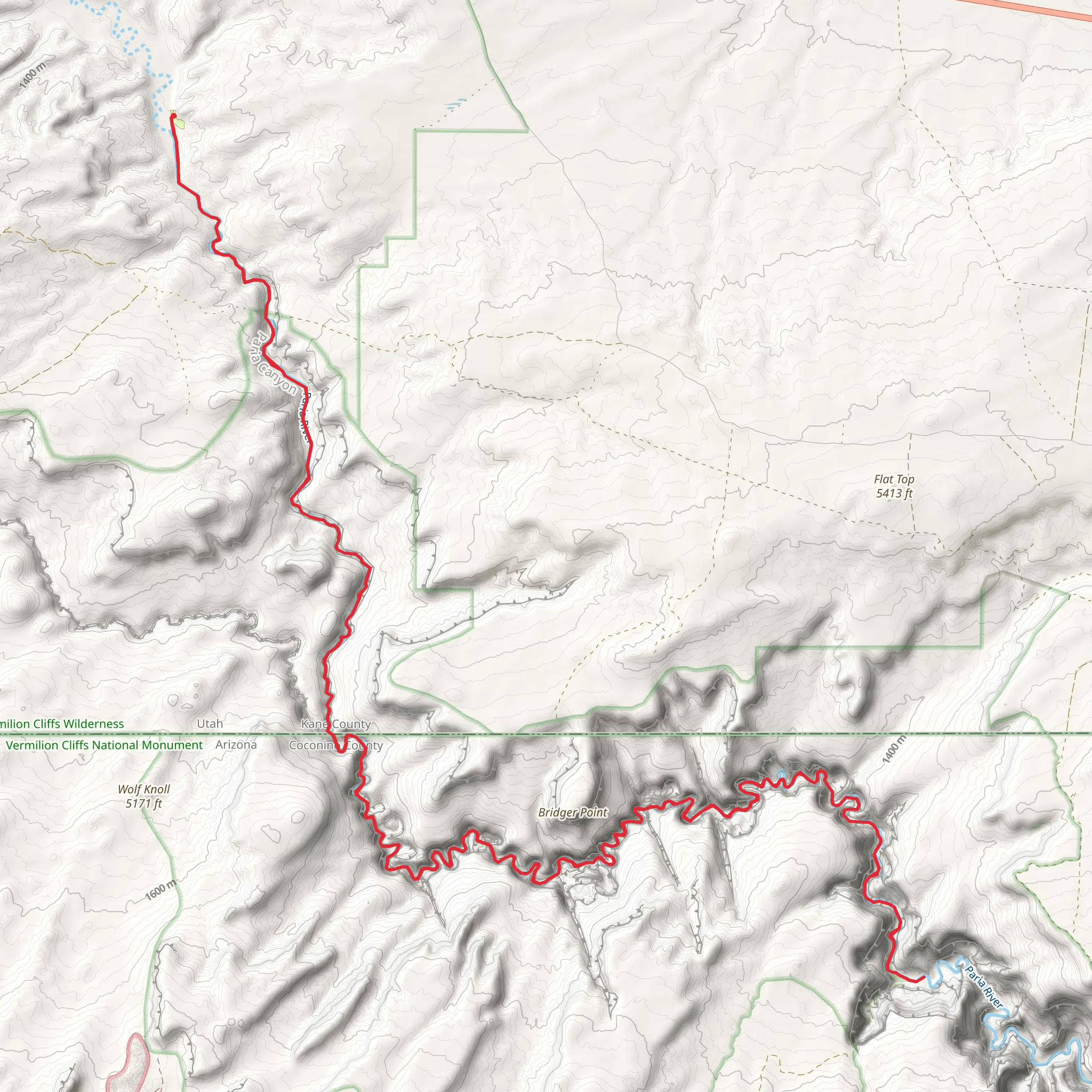 Paria Canyon mobile static map