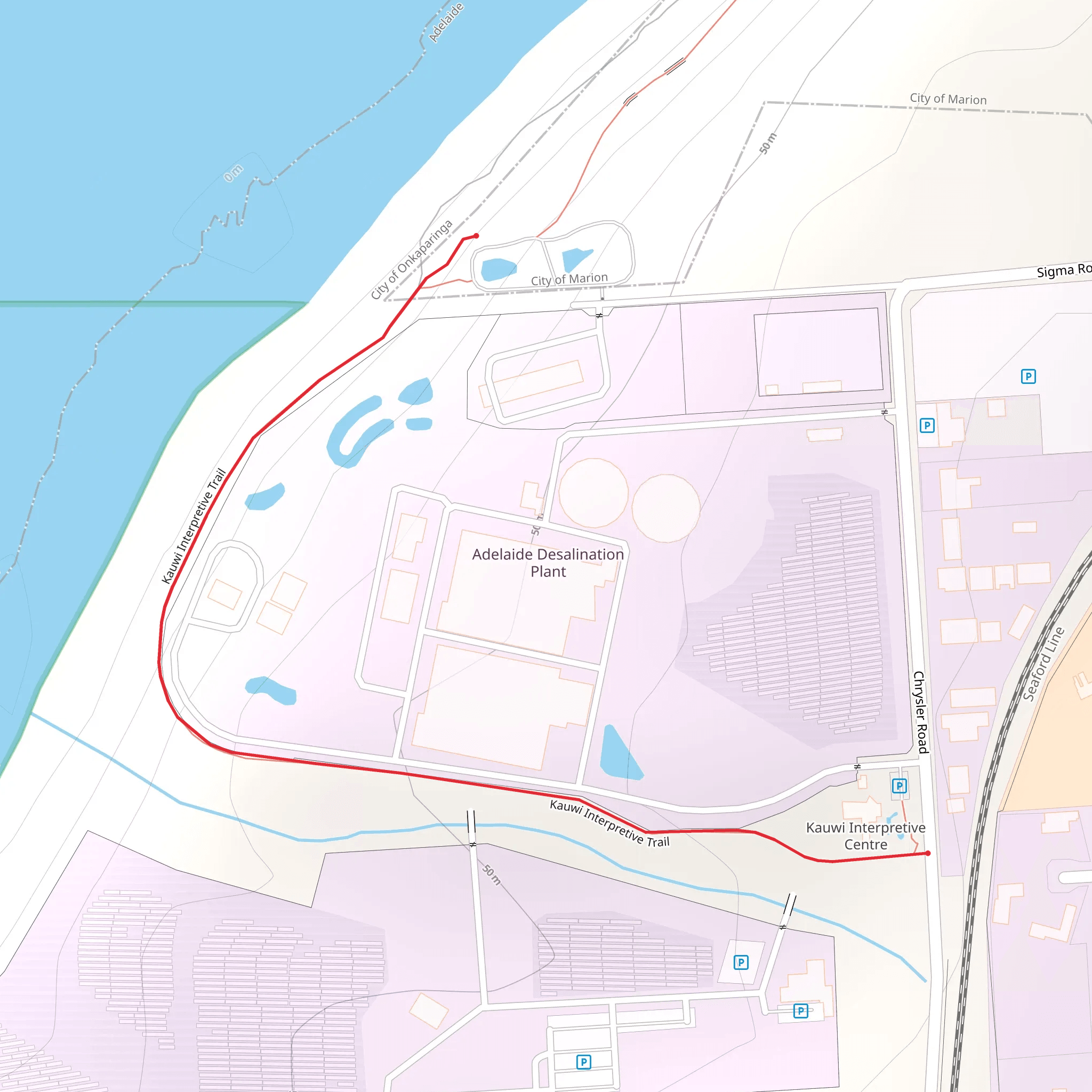 Kauwi Interpretive Trail mobile static map