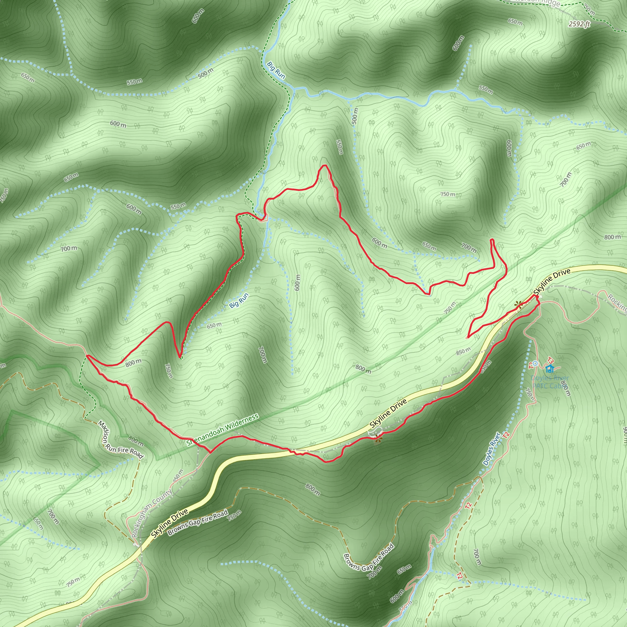 Big Run Loop - Appalachian Trail mobile static map