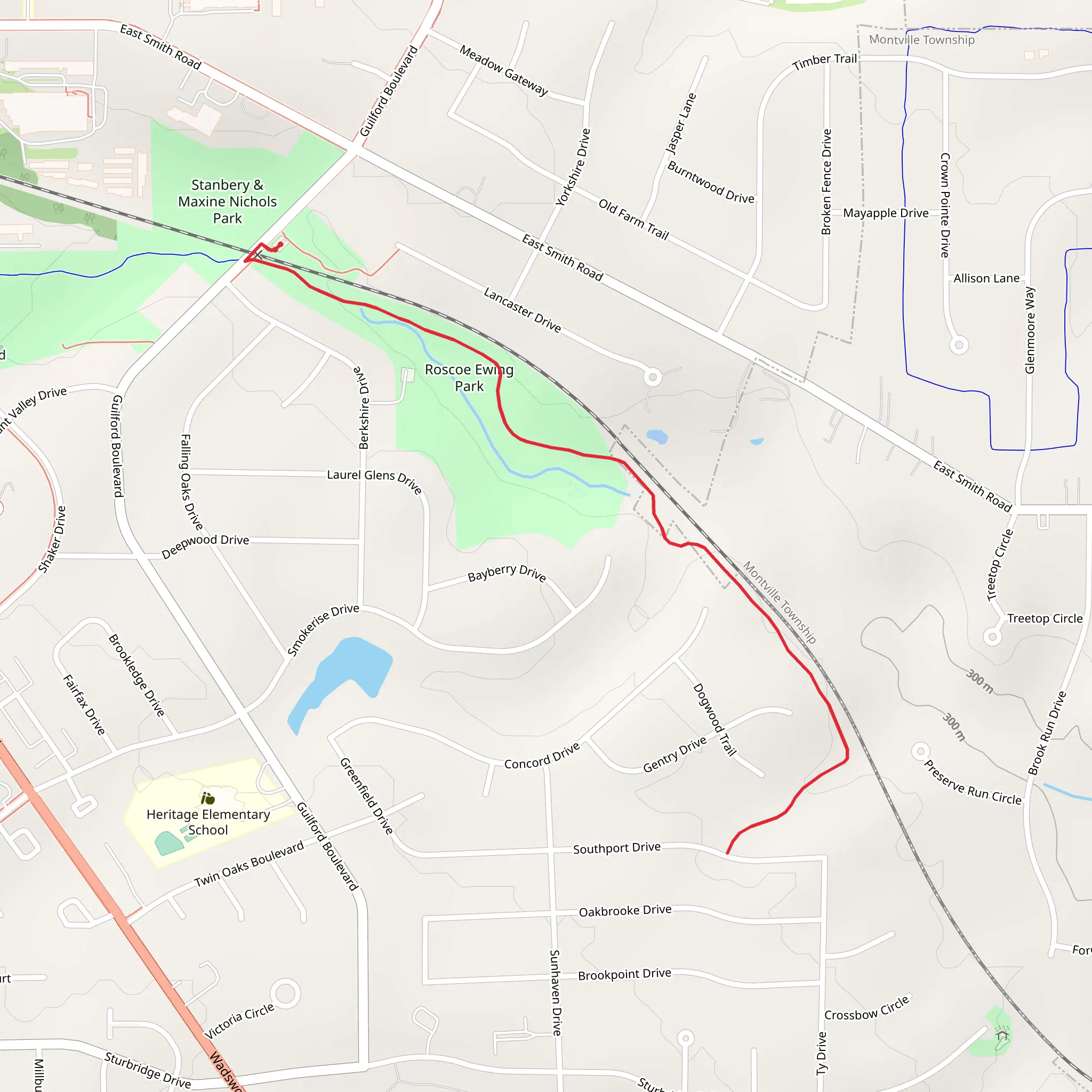 Roscoe Ewing Park mobile static map