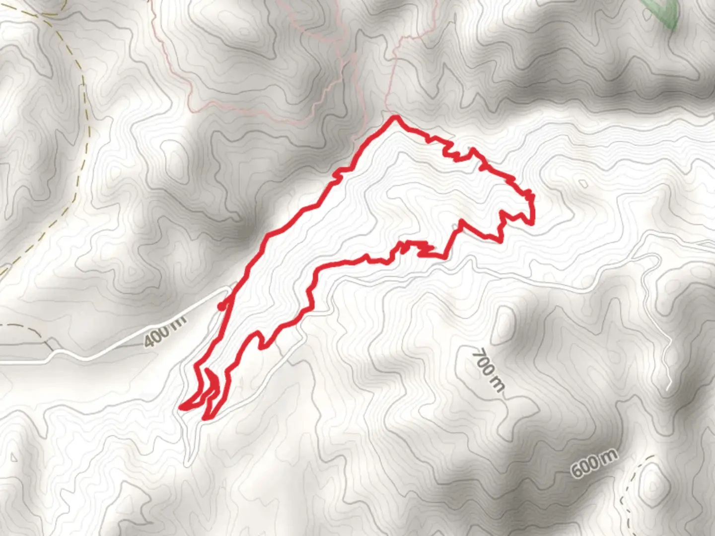 An image depicting the trail Lovers Loop and Birabent Canyon Trail and its surrounding area.
