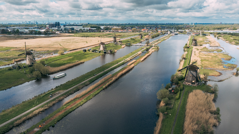 Lammetjes Wiel and Nieuwelwaterschap via West Kinderdijk