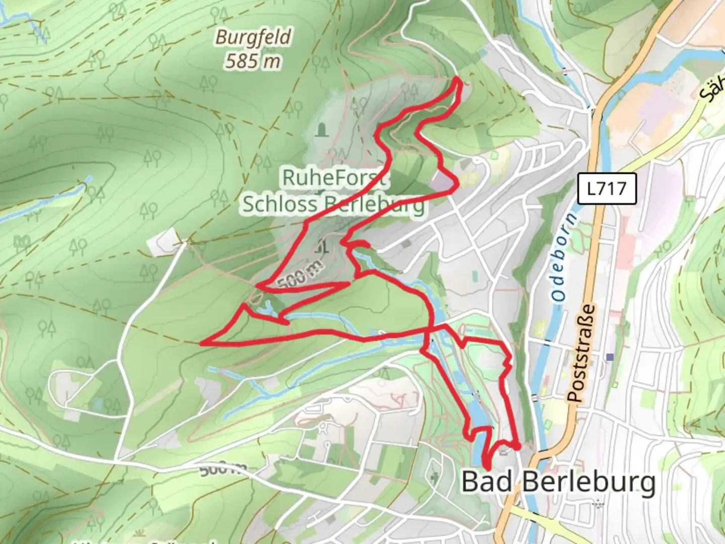 An image depicting the trail Maechenspur and its surrounding area.