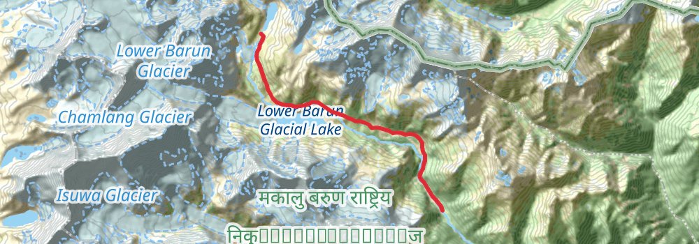 Makalu Base Camp Trek stage 8 Map