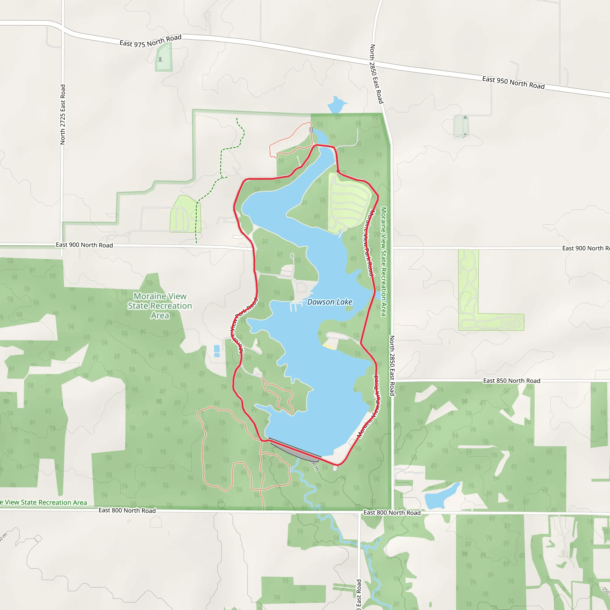 Dawson Lake Loop mobile static map