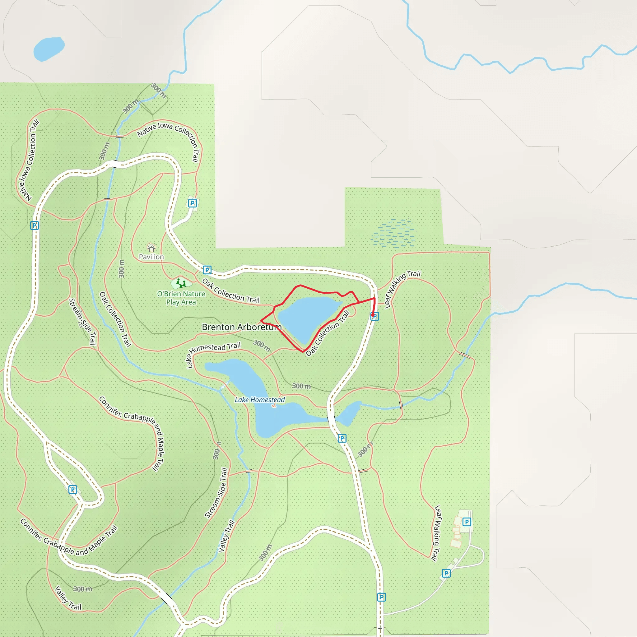 Overlook Pond Loop mobile static map