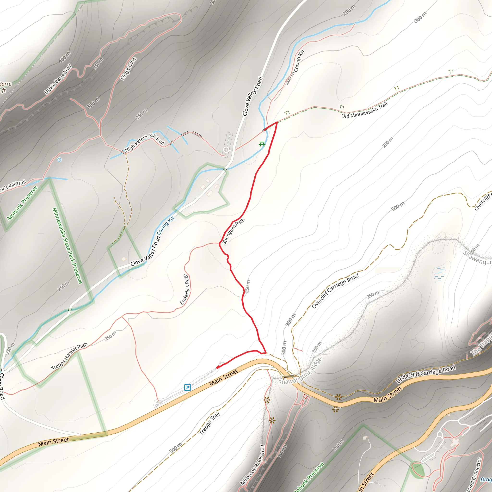 Trapps Bridge Trail mobile static map