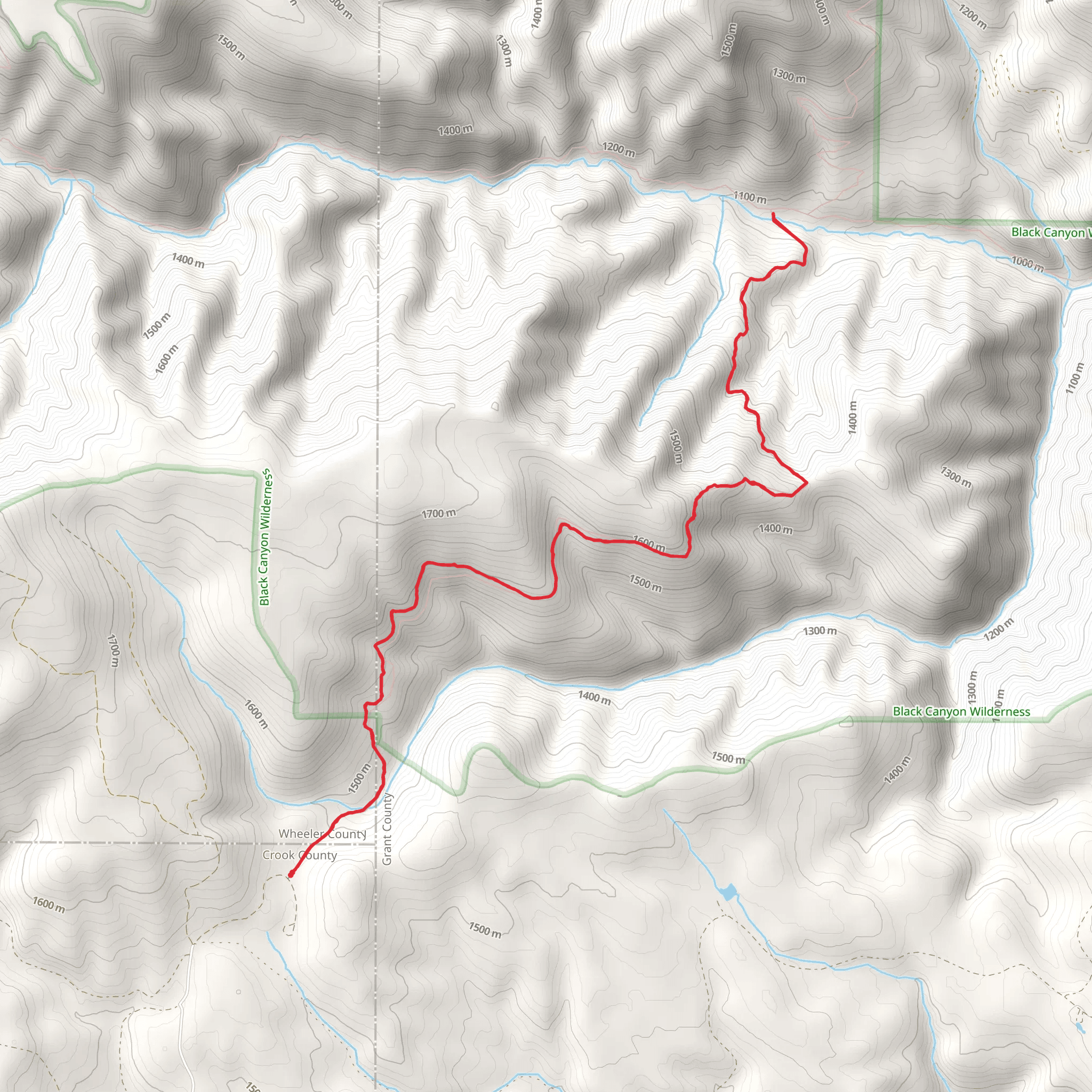 South Prong Trail mobile static map
