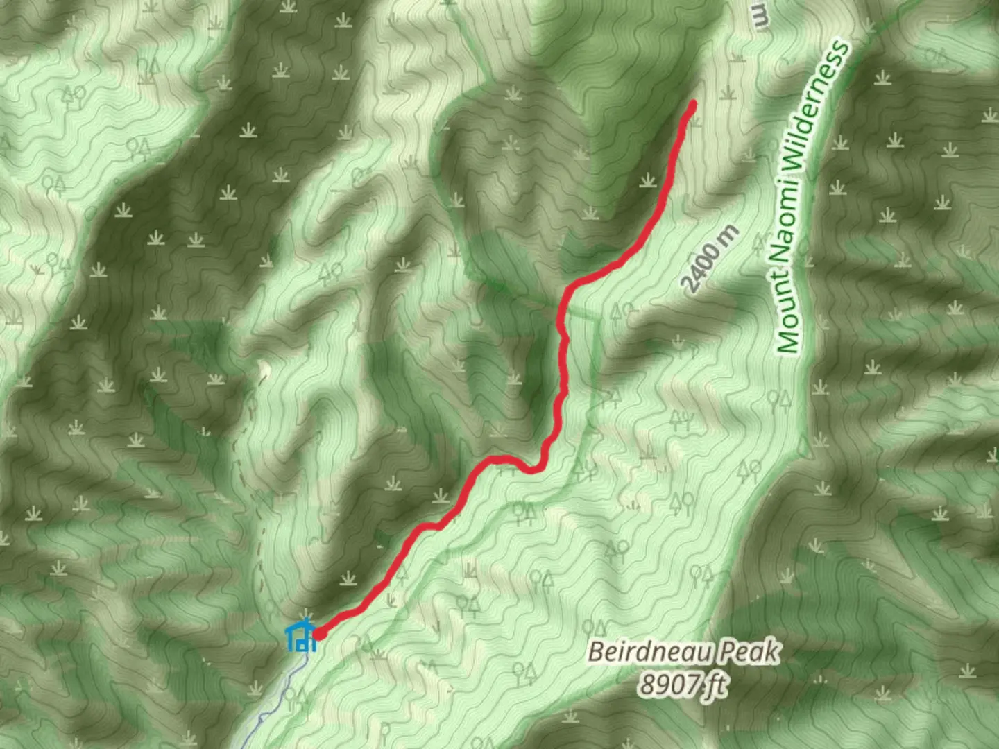 An image depicting the trail Green Canyon Walk and its surrounding area.