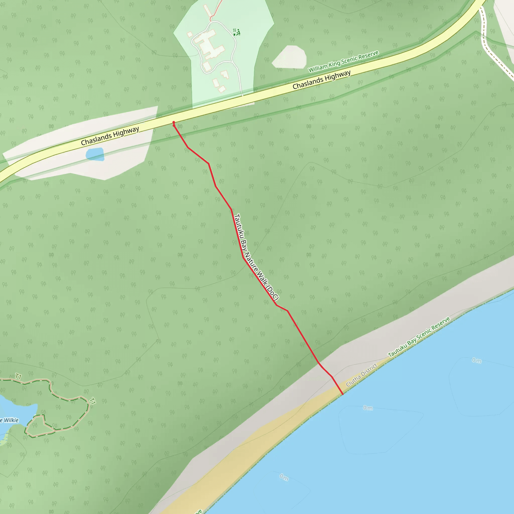 Tautuku Bay Walk mobile static map