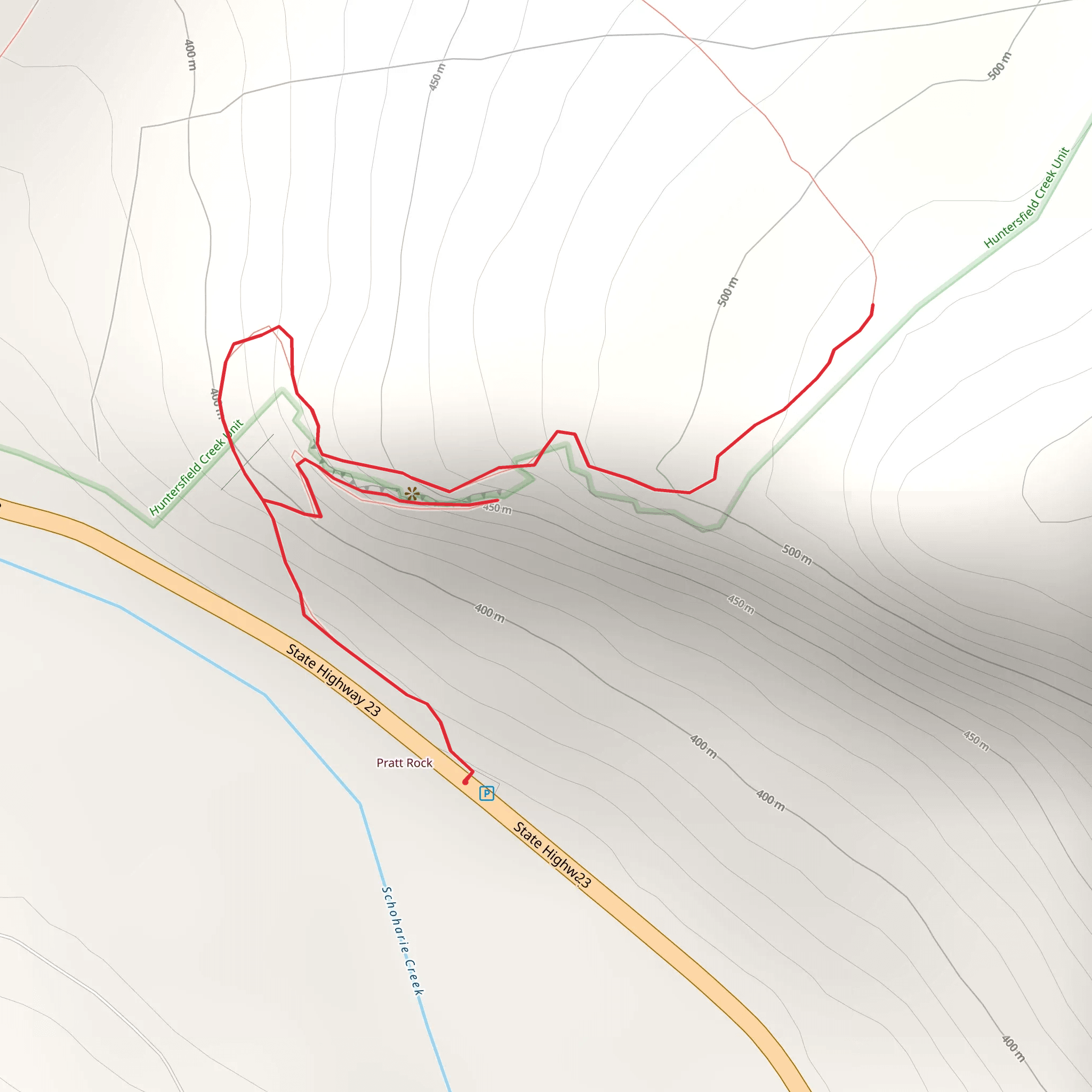 Pratt Rock Trail mobile static map