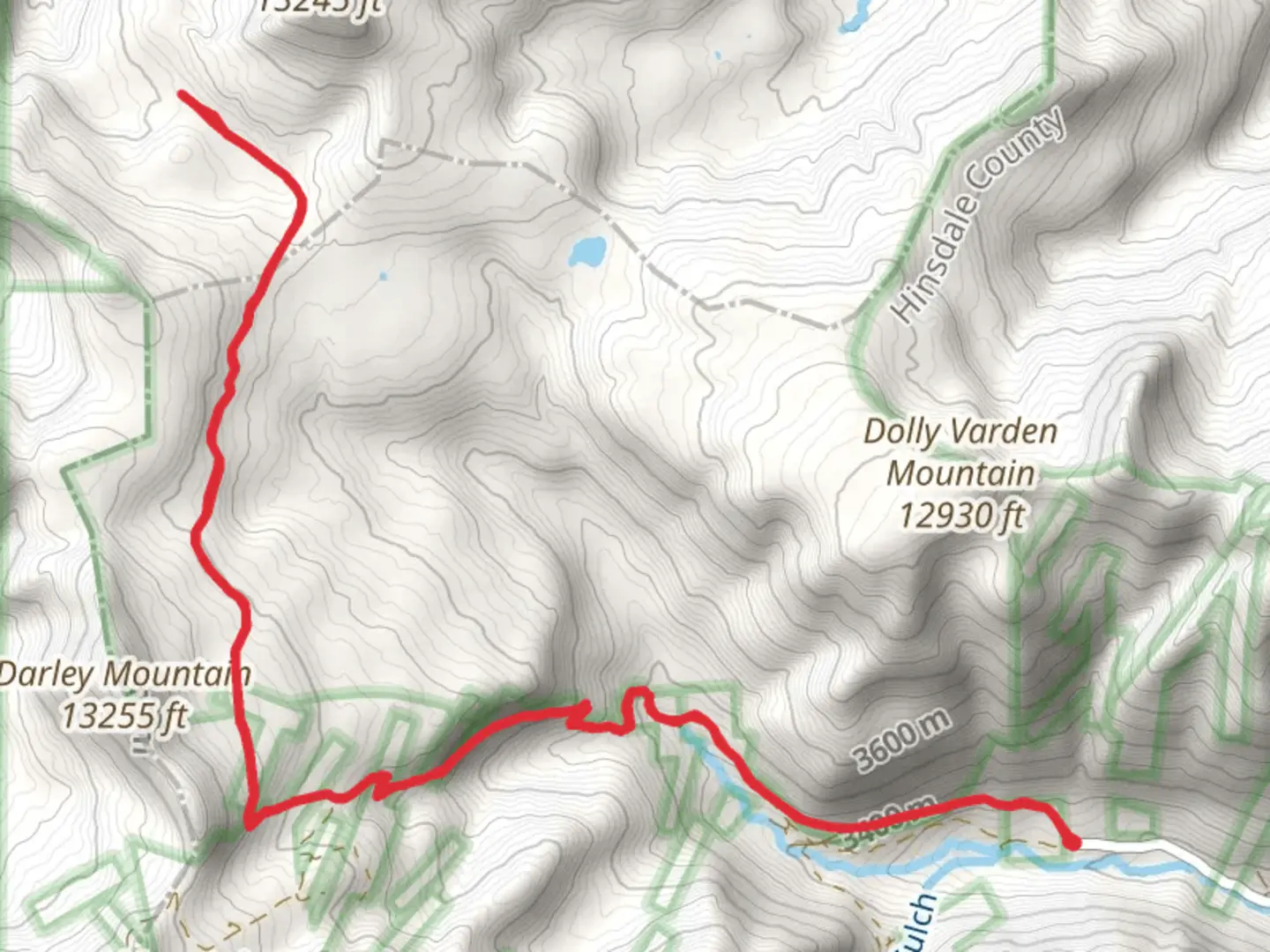 An image depicting the trail Horsethief Trail - 215 and its surrounding area.