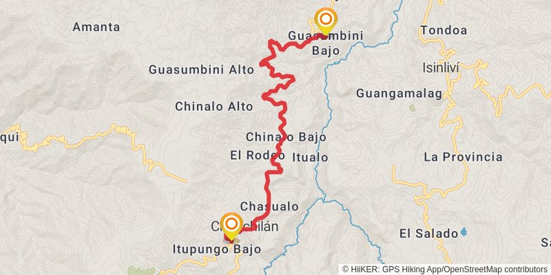 Quilotoa Loop stage 6 Map