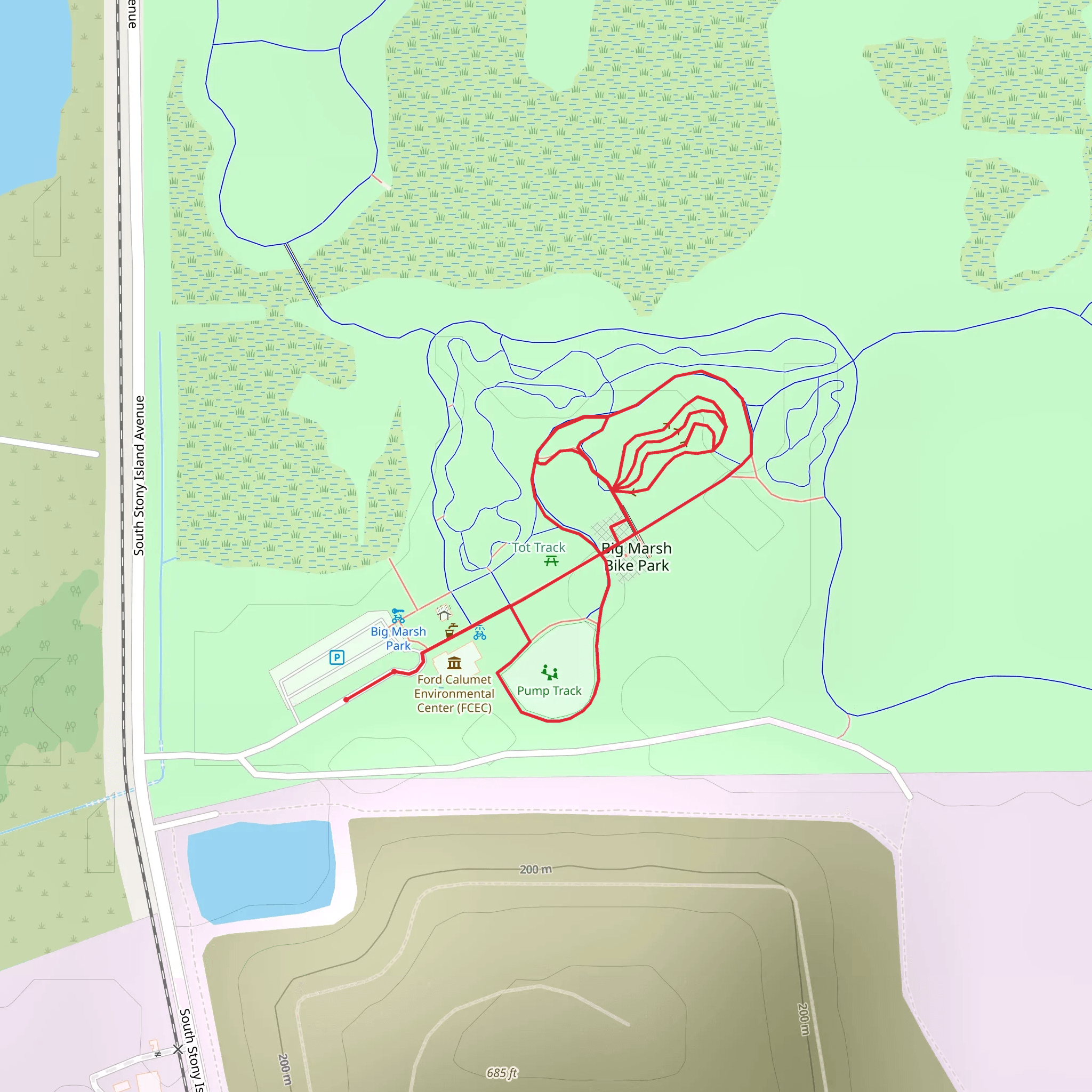 Big Marsh Park Loop mobile static map