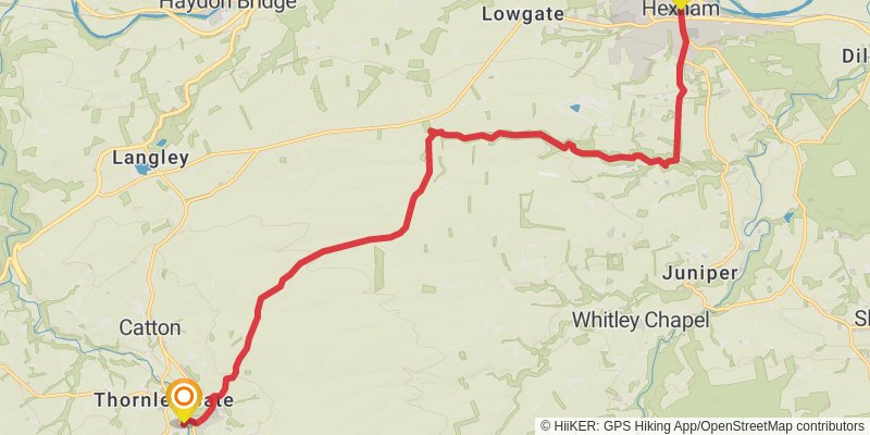 Carlisle to Cat and Fiddle Walk stage 17 Map