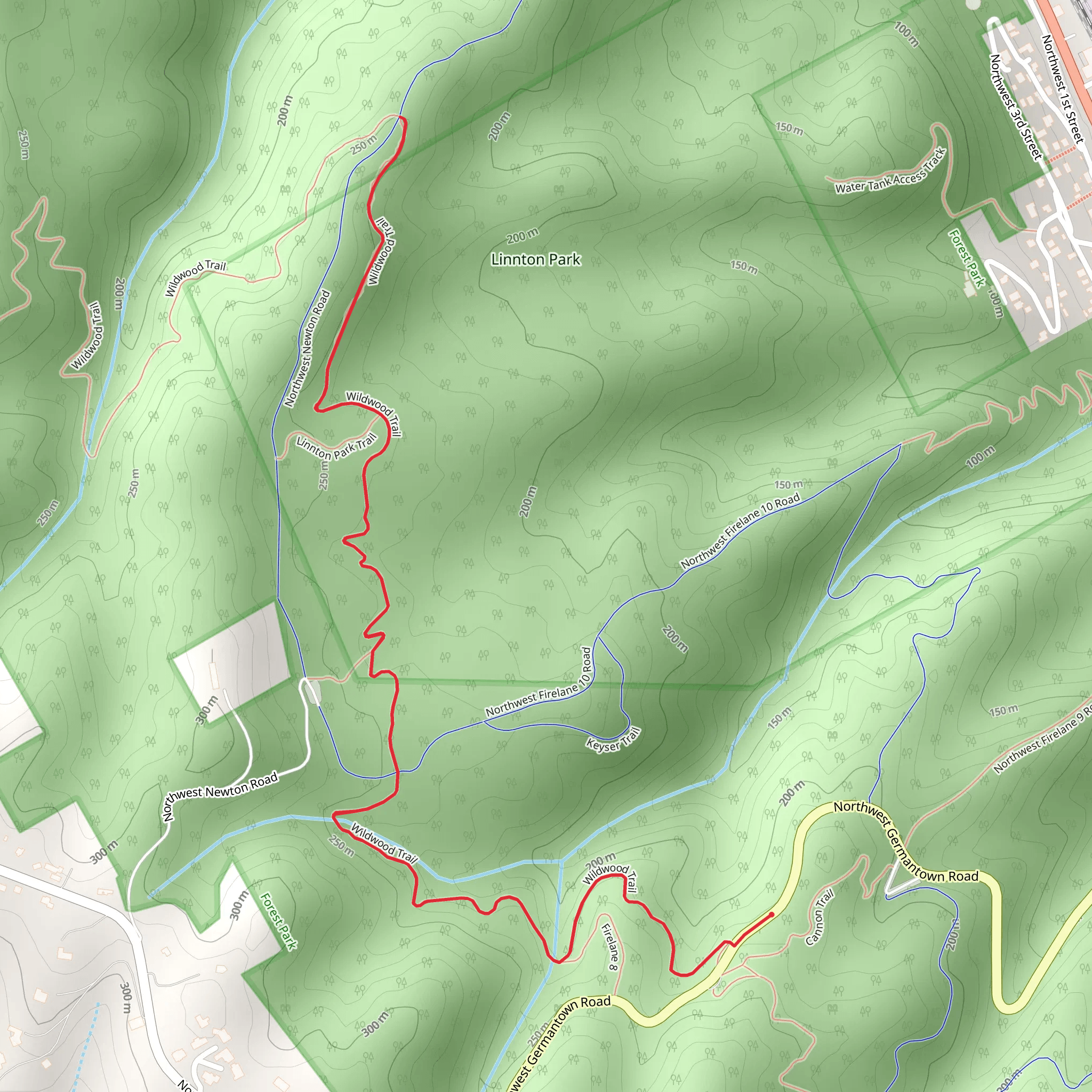 Linnton Park mobile static map