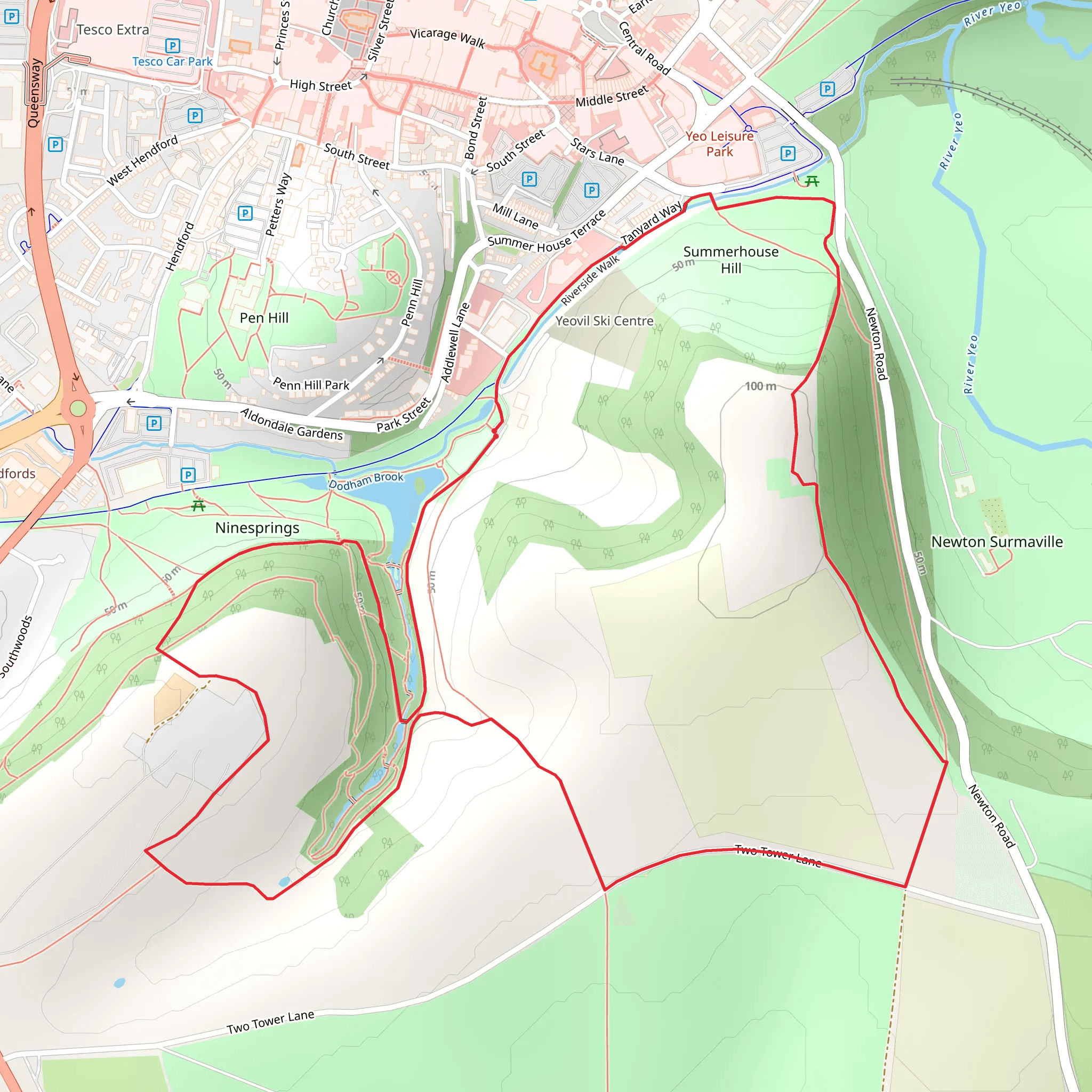 Yeovil Country Park mobile static map