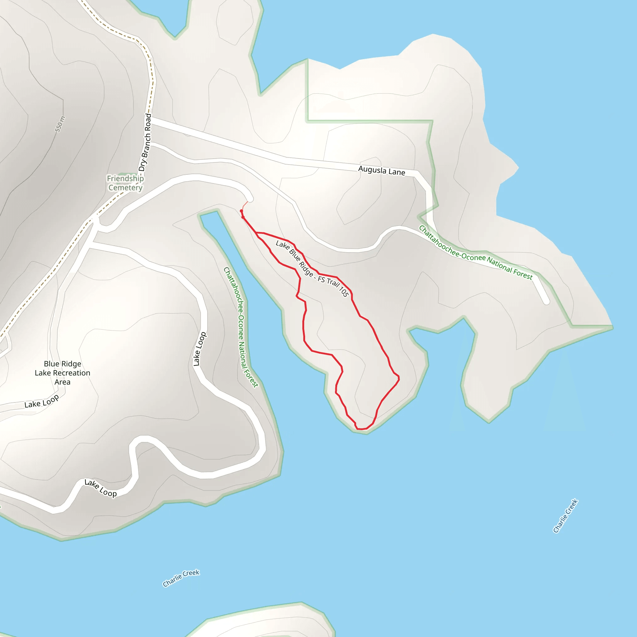 Lake Blue Ridge Loop mobile static map