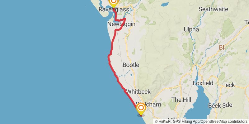 Cumbria Coastal Way stage 8 Map