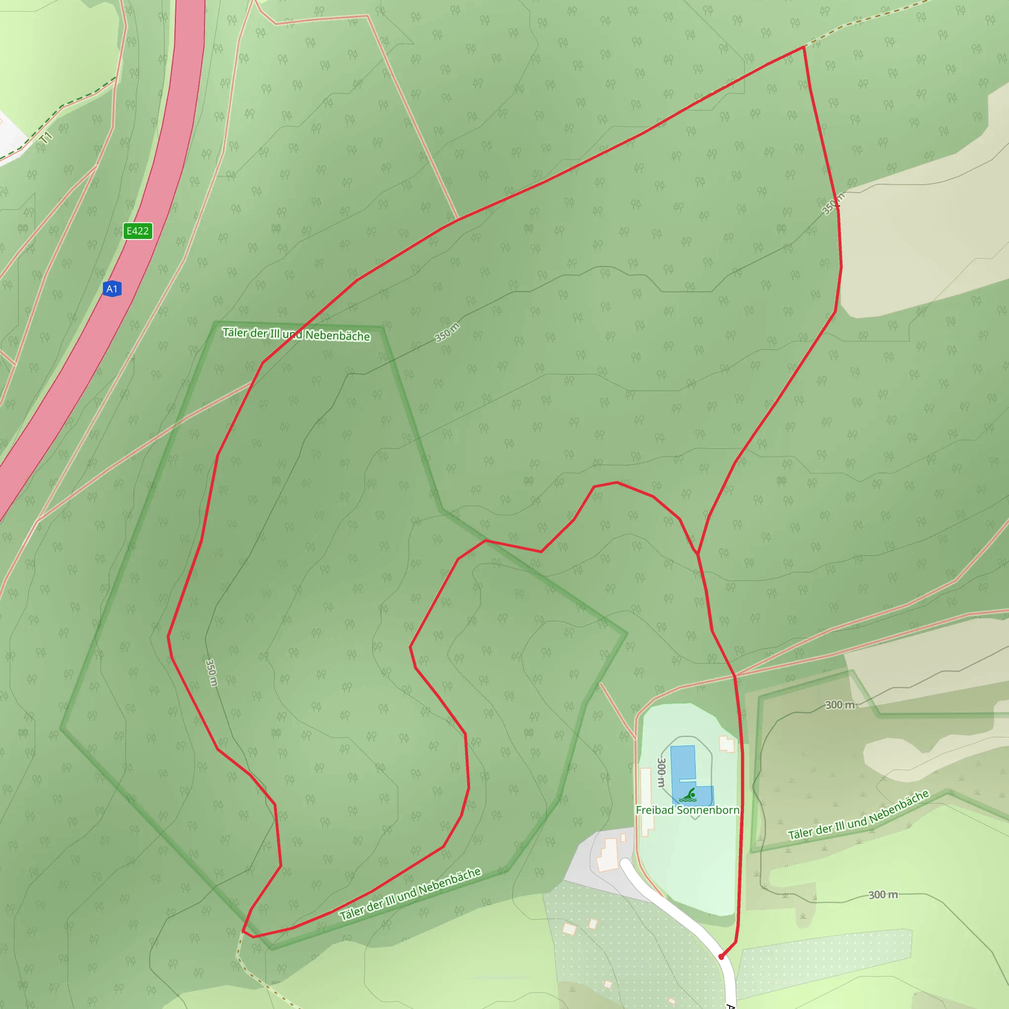 Bamsterwald Uchtelfangen Loop mobile static map