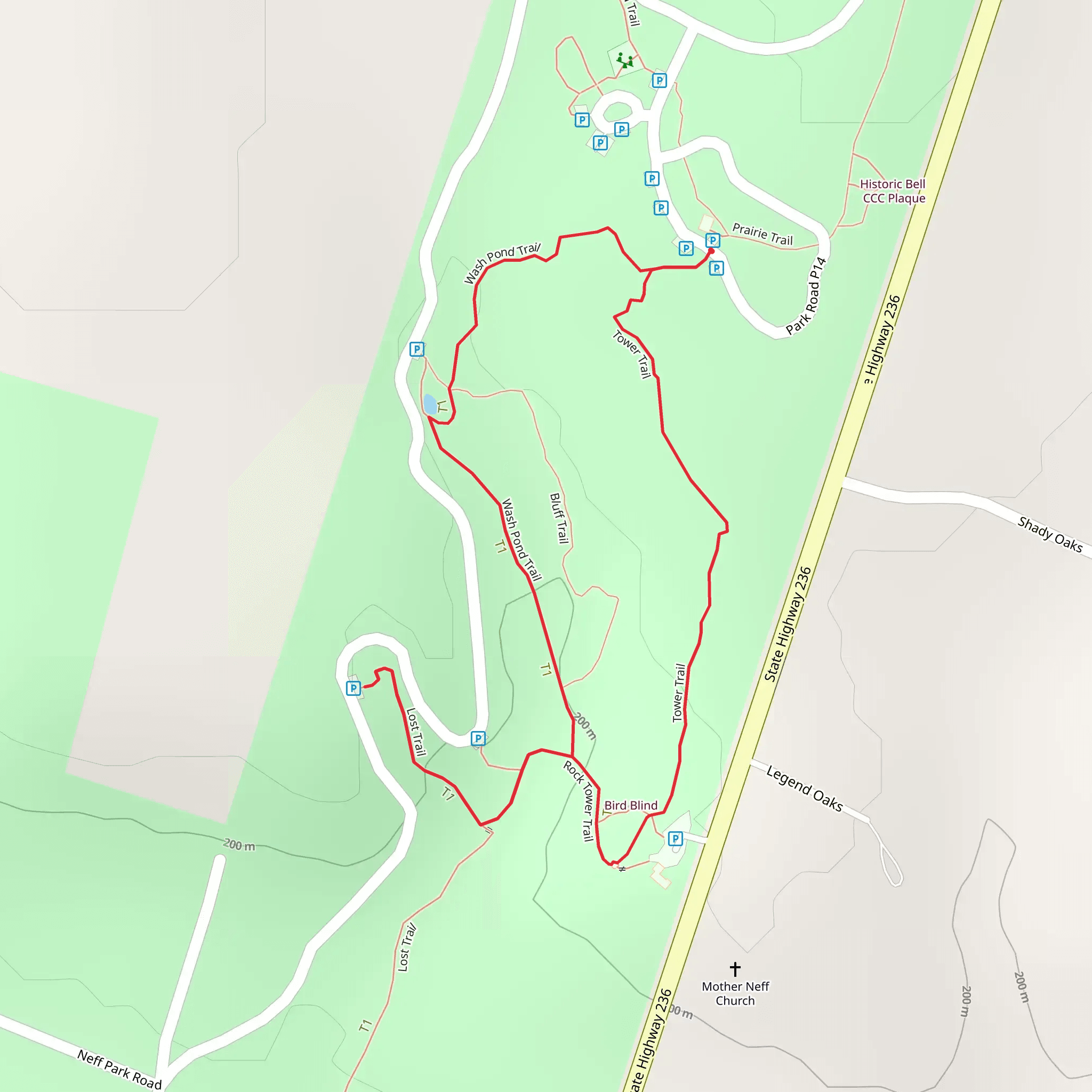 Wash Pond - Tower Trail mobile static map