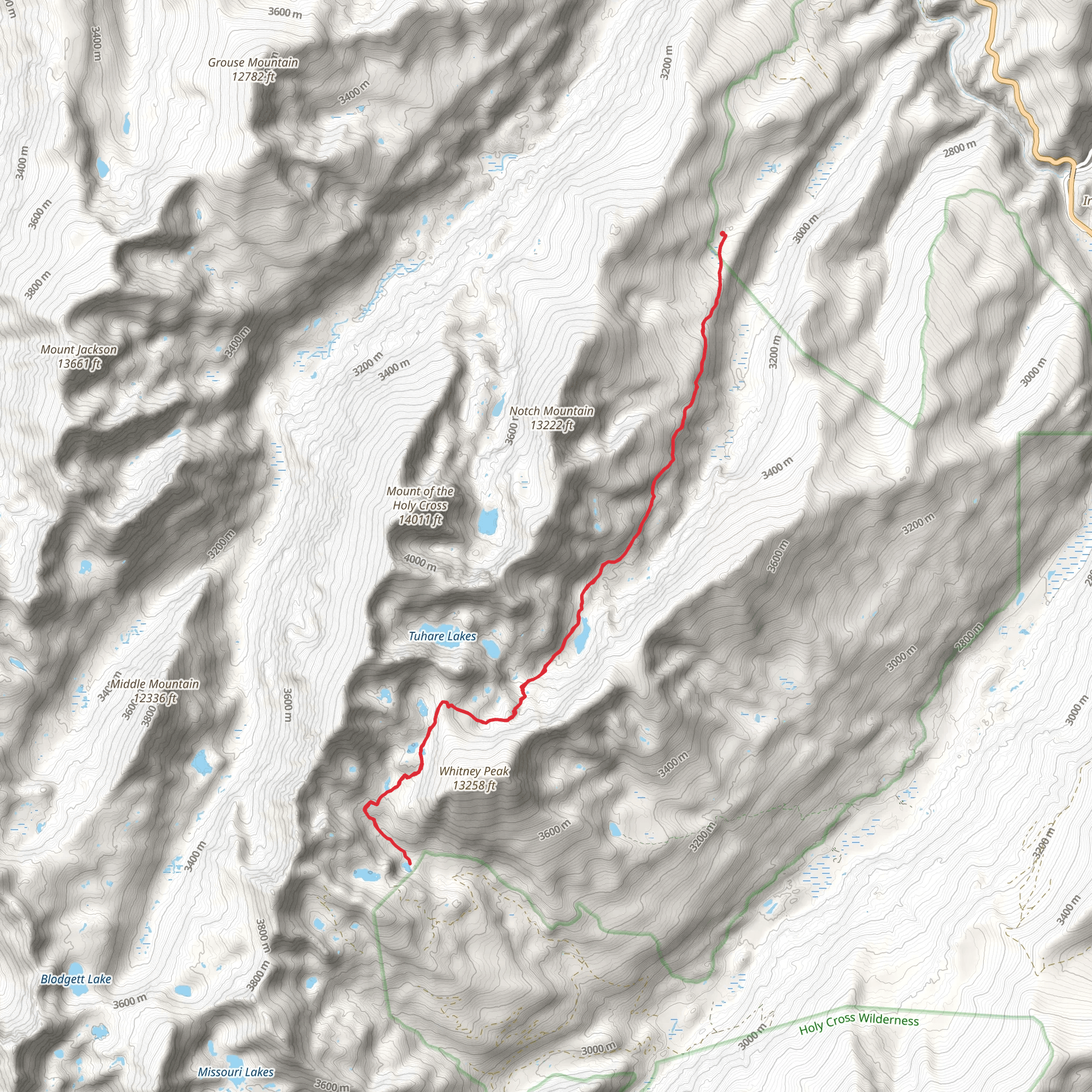 Hunky Dory Lake via Fall Creek Trail mobile static map