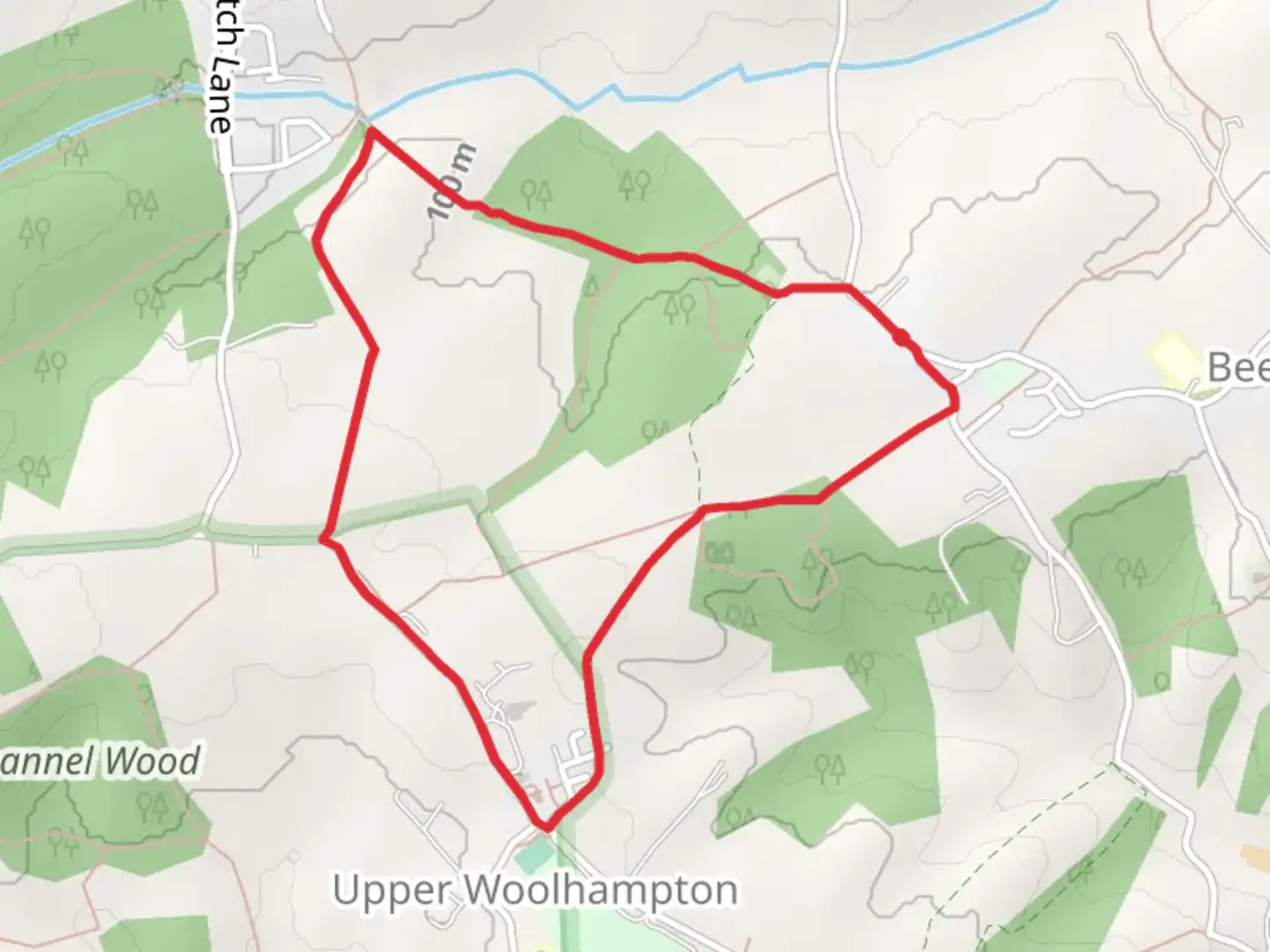 An image depicting the trail Douai Abbey Loop - Upper Woolhampton and its surrounding area.