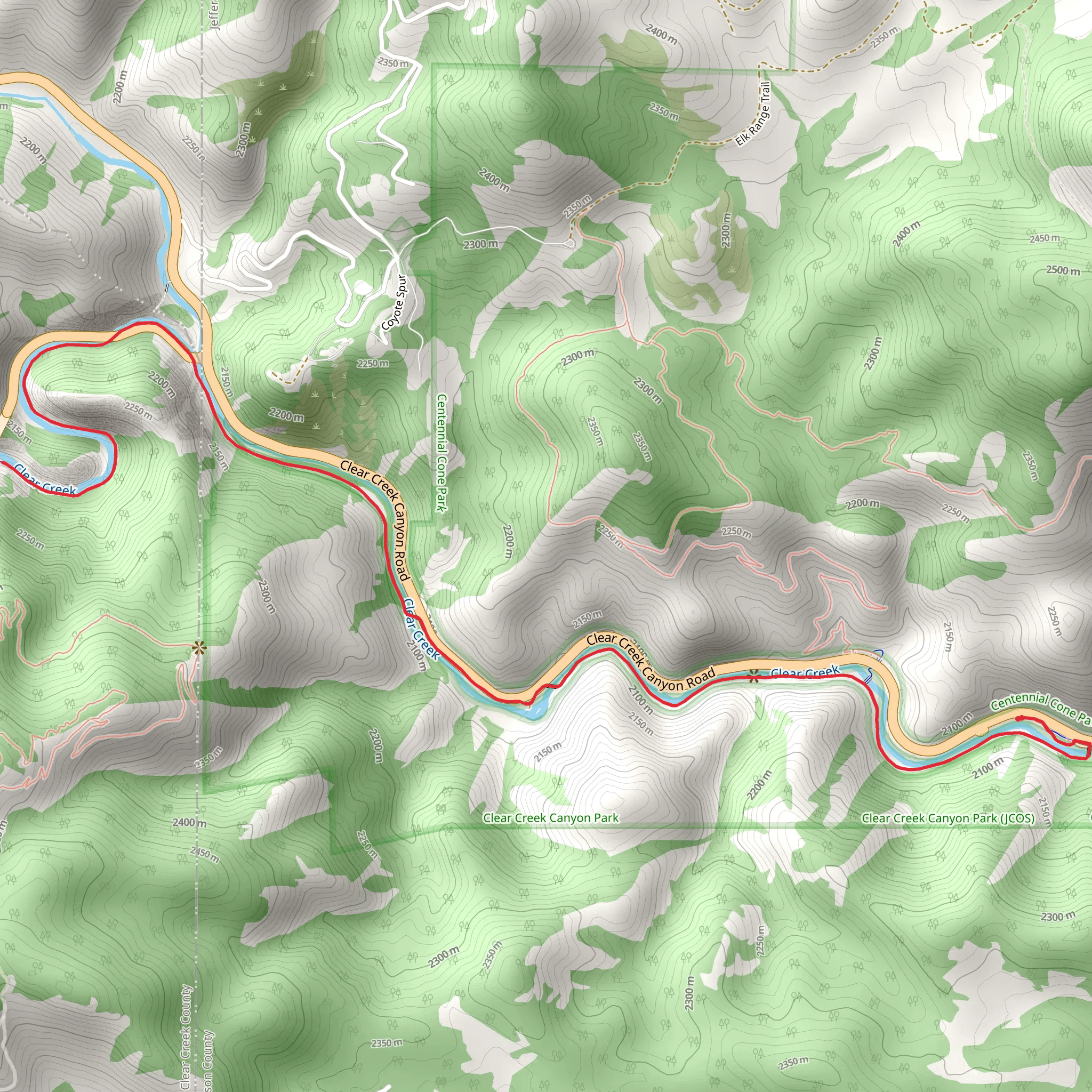 Peaks to Plains Trail mobile static map