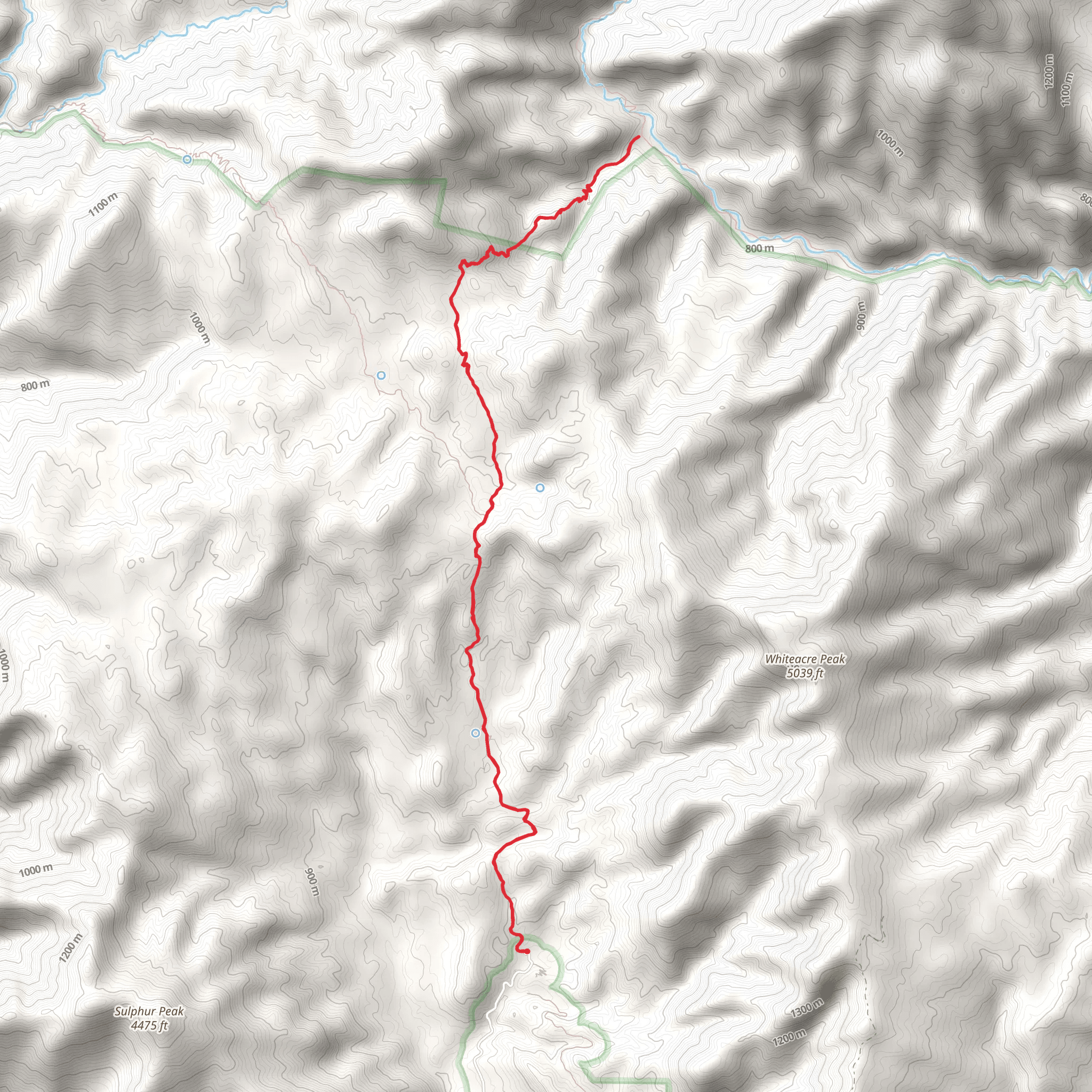 Bucksnort Trail via Alder Creek Trail mobile static map