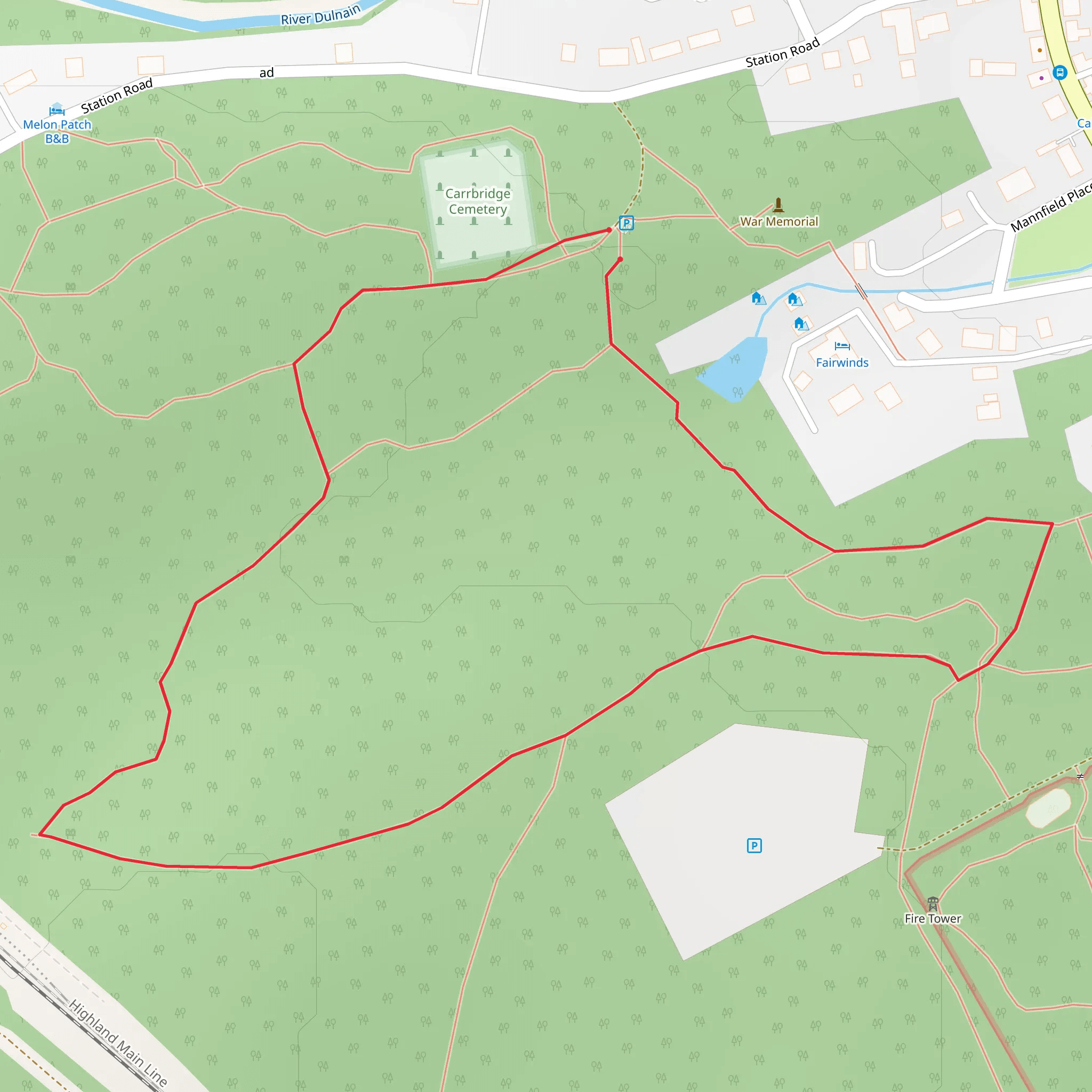 Ellan Wood Walk mobile static map