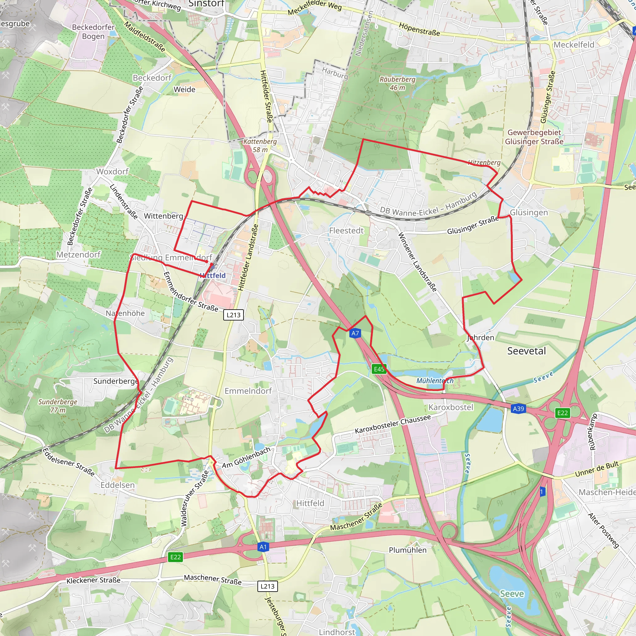 Hittfeld Loop mobile static map